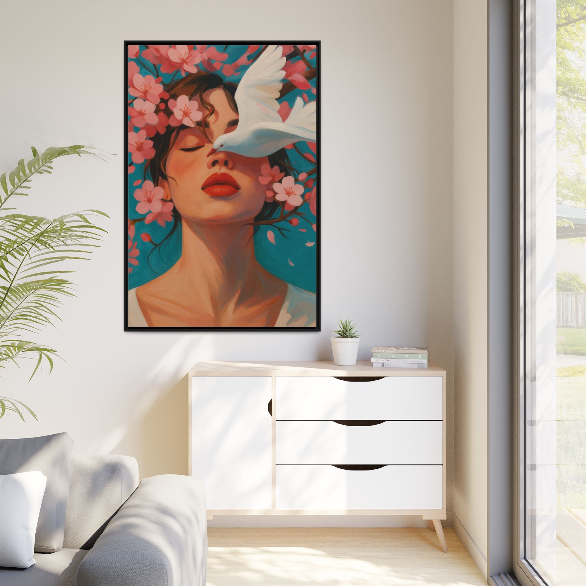 Pink Floral Serenity Dove