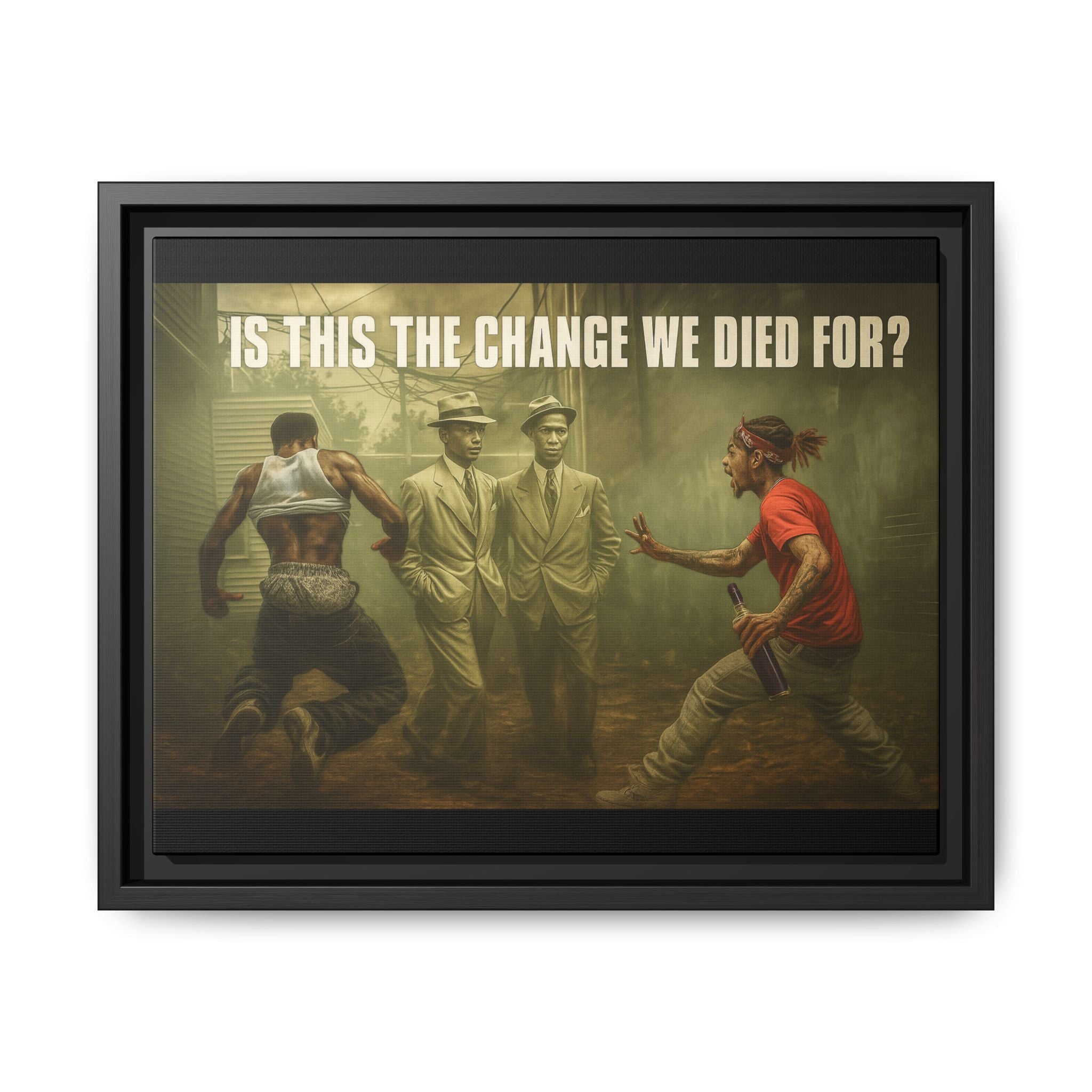 Framed Art Print: 'Is This The Change We Died For?' - Social Commentary Wall Decor, Black History Art, Motivational Home Decor, Gift [...]