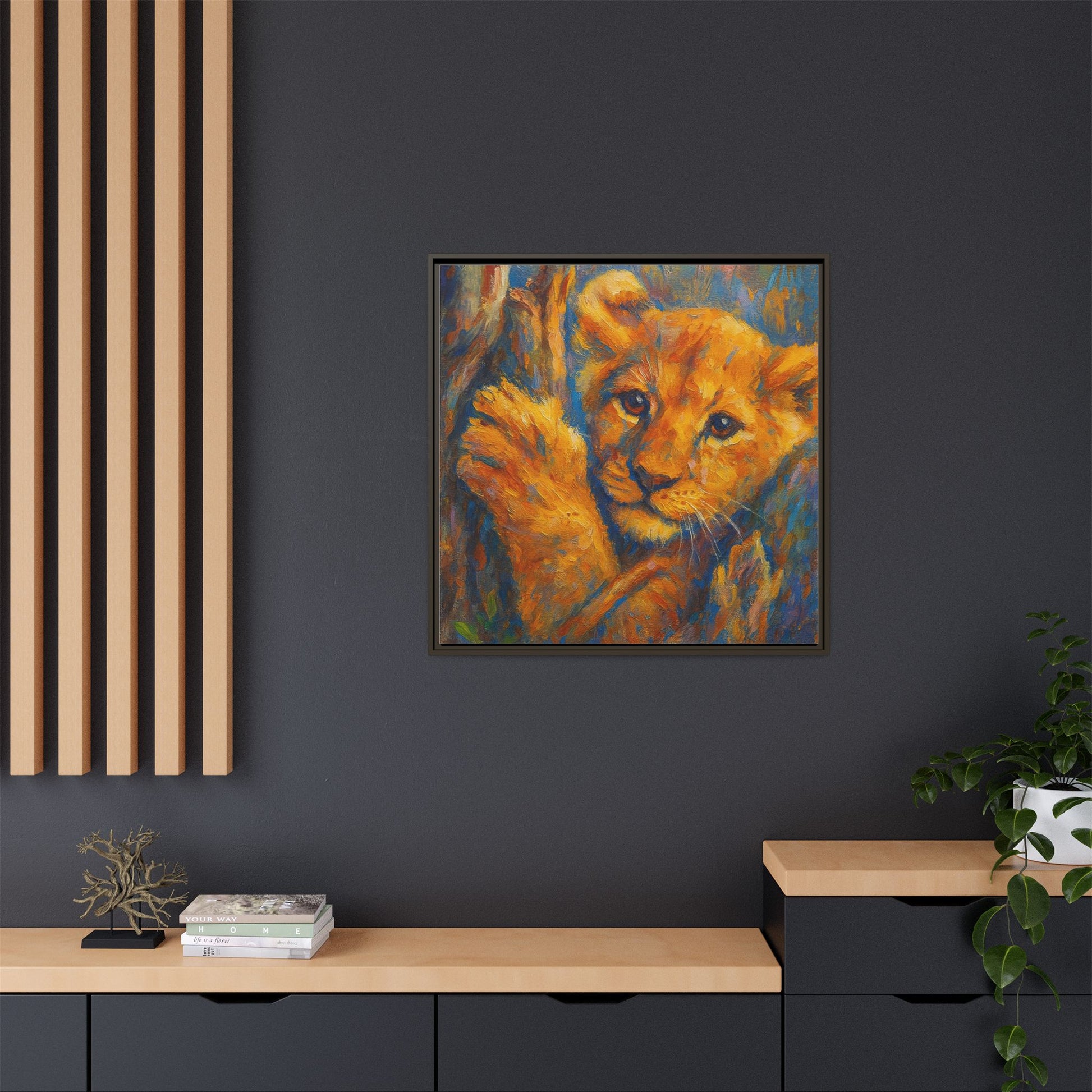 Lion Cub in Tree