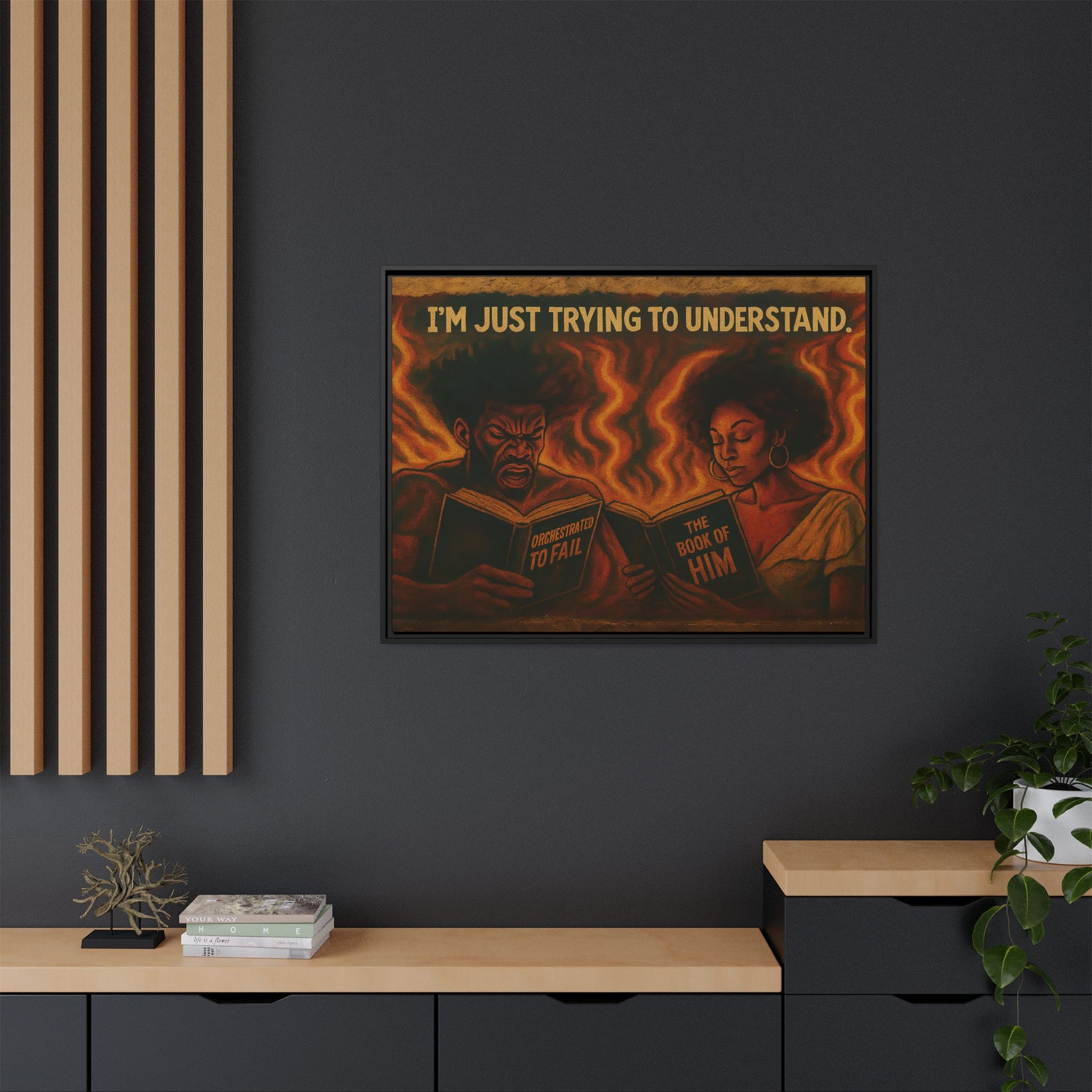 Colorful Motivational Wall Art, Inspirational Home Decor, Black Art Print, Gift for Parents, Empowerment Artwork, Framed Canvas