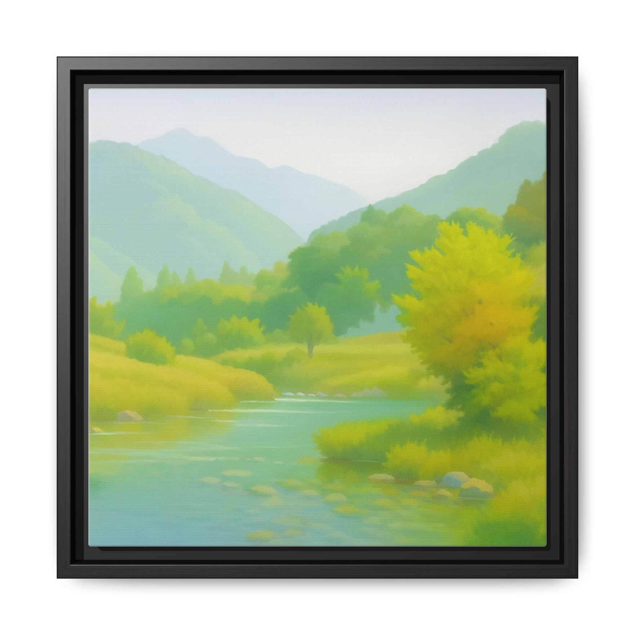 Calming River Green Landscape