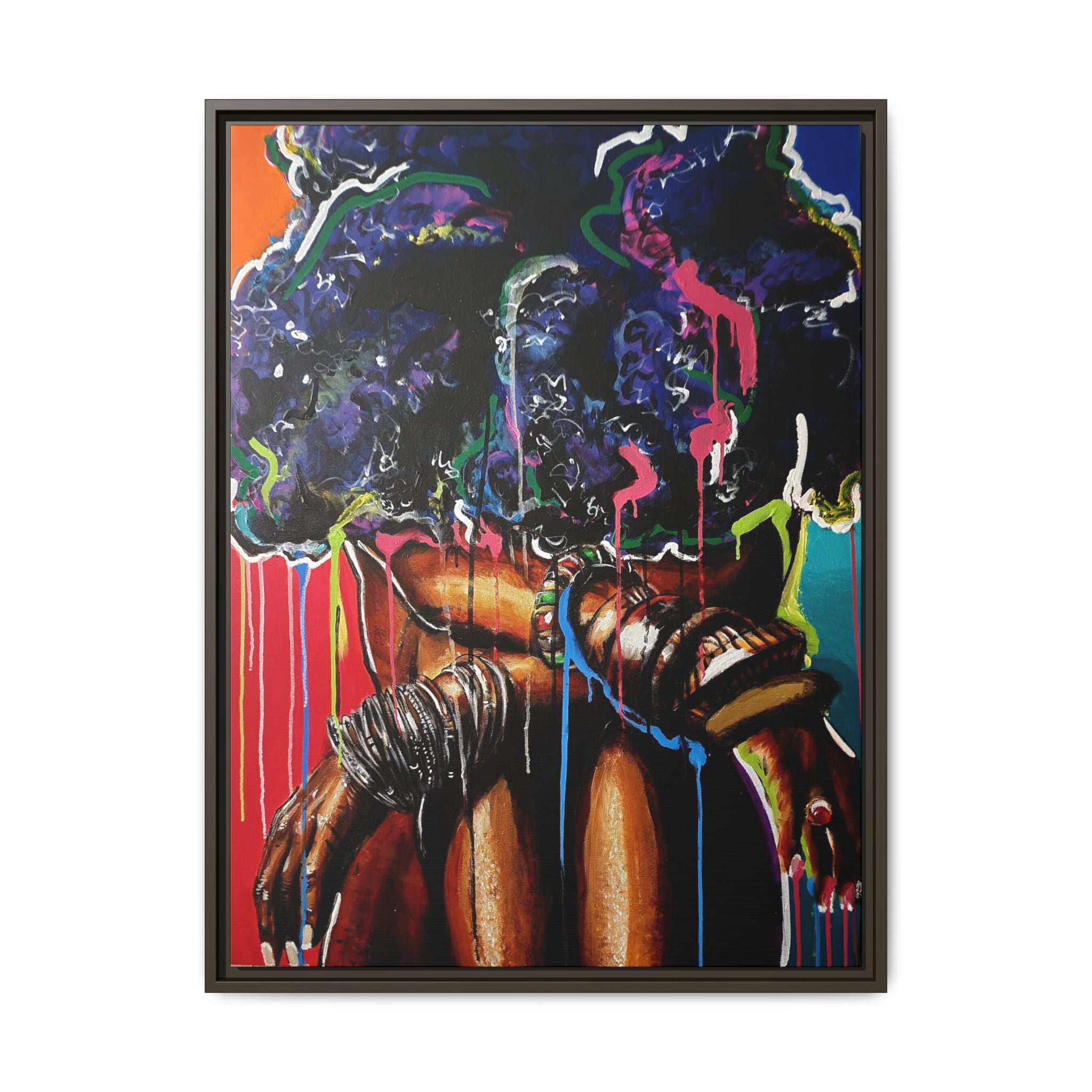 Bold Colorful Fro Lady