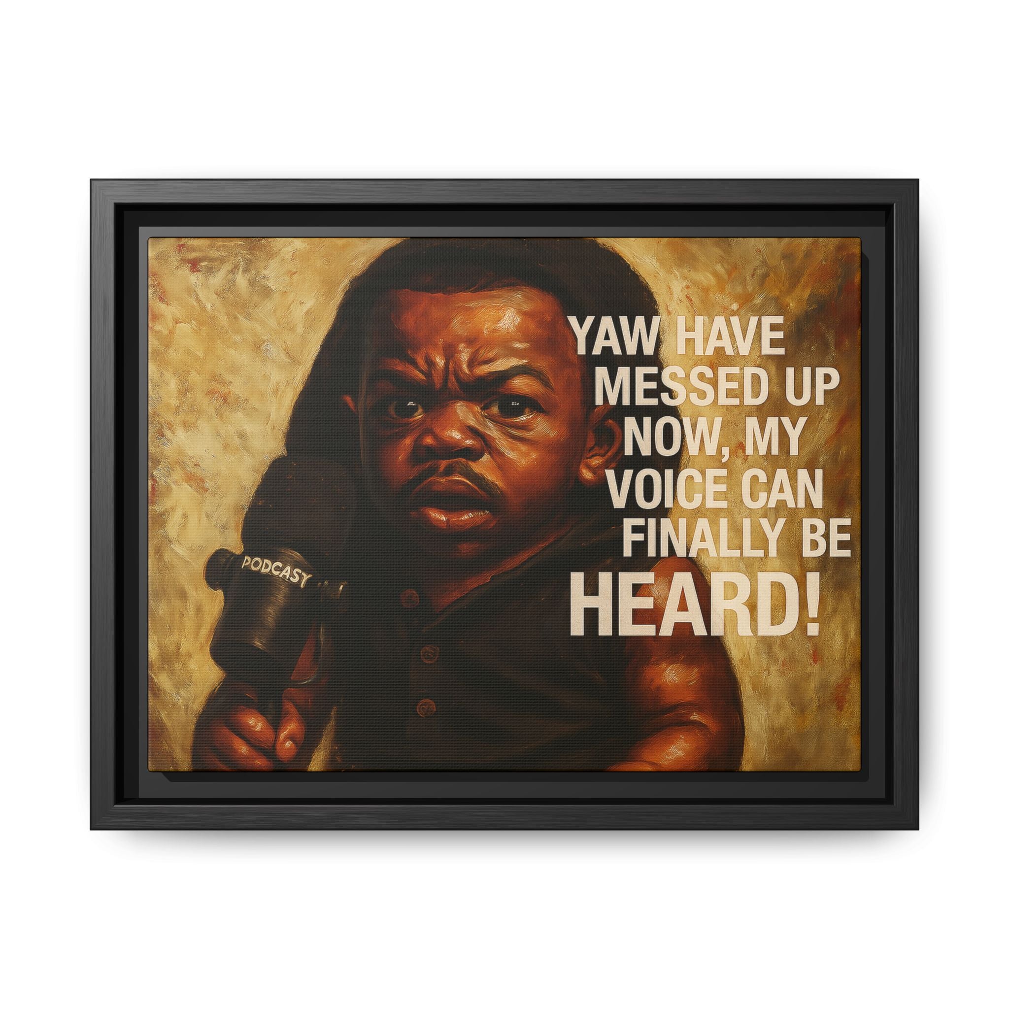 Framed Art Print of Empowering Voice Illustration, Home Decor, Gift for Podcasters, Unique Wall Art, Inspiring Room Accent