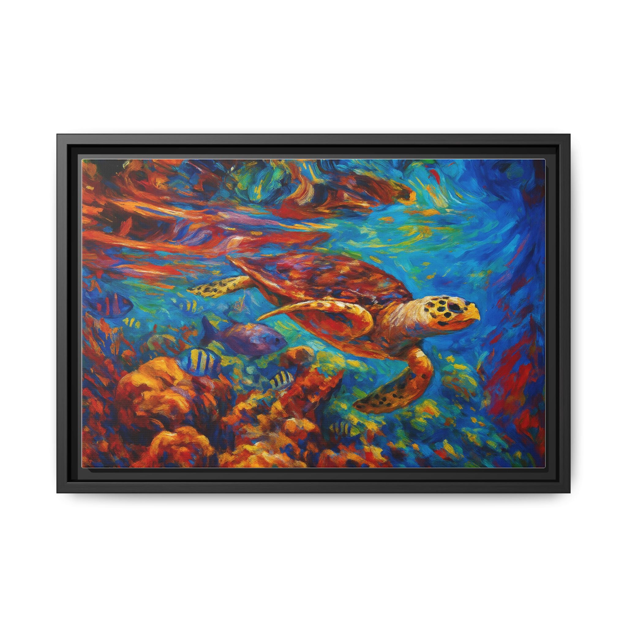 Vibrant Sea Turtle Swimming