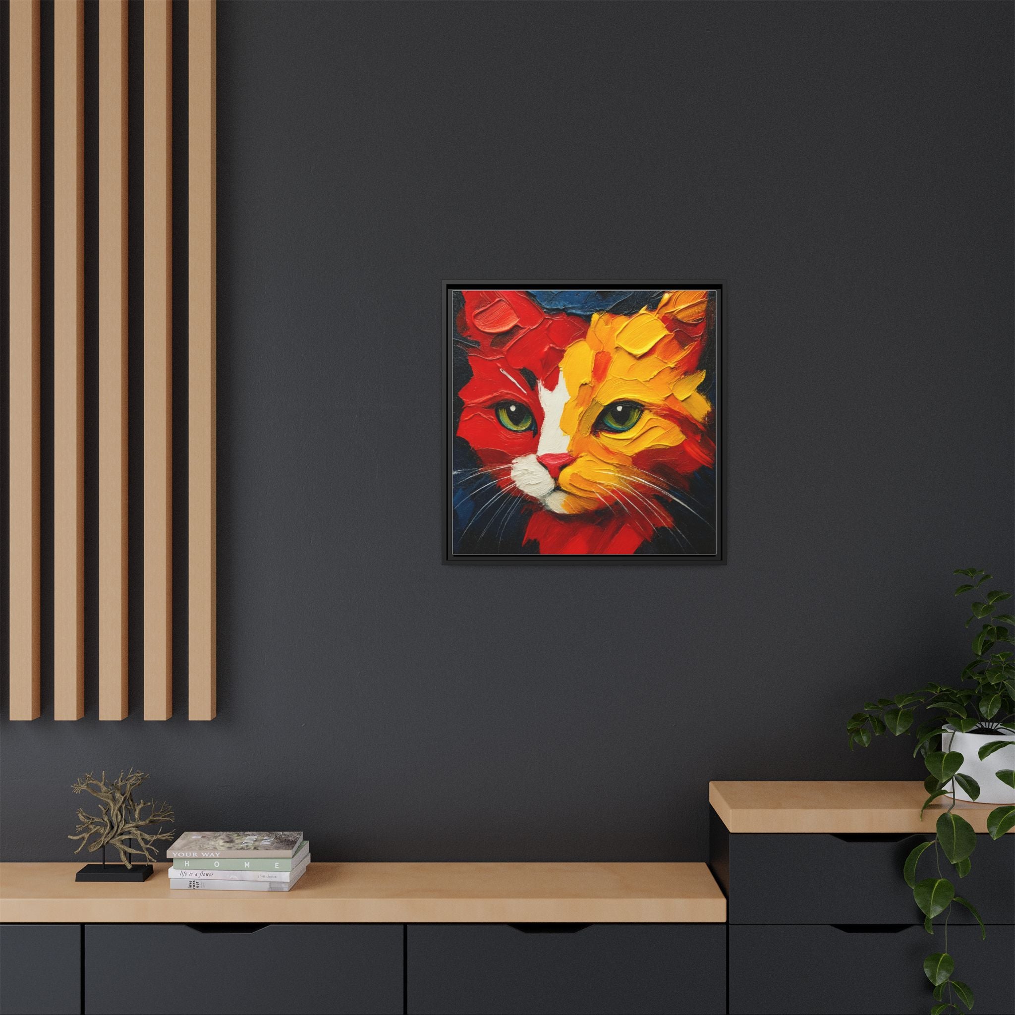 Whiskers in Red & Gold