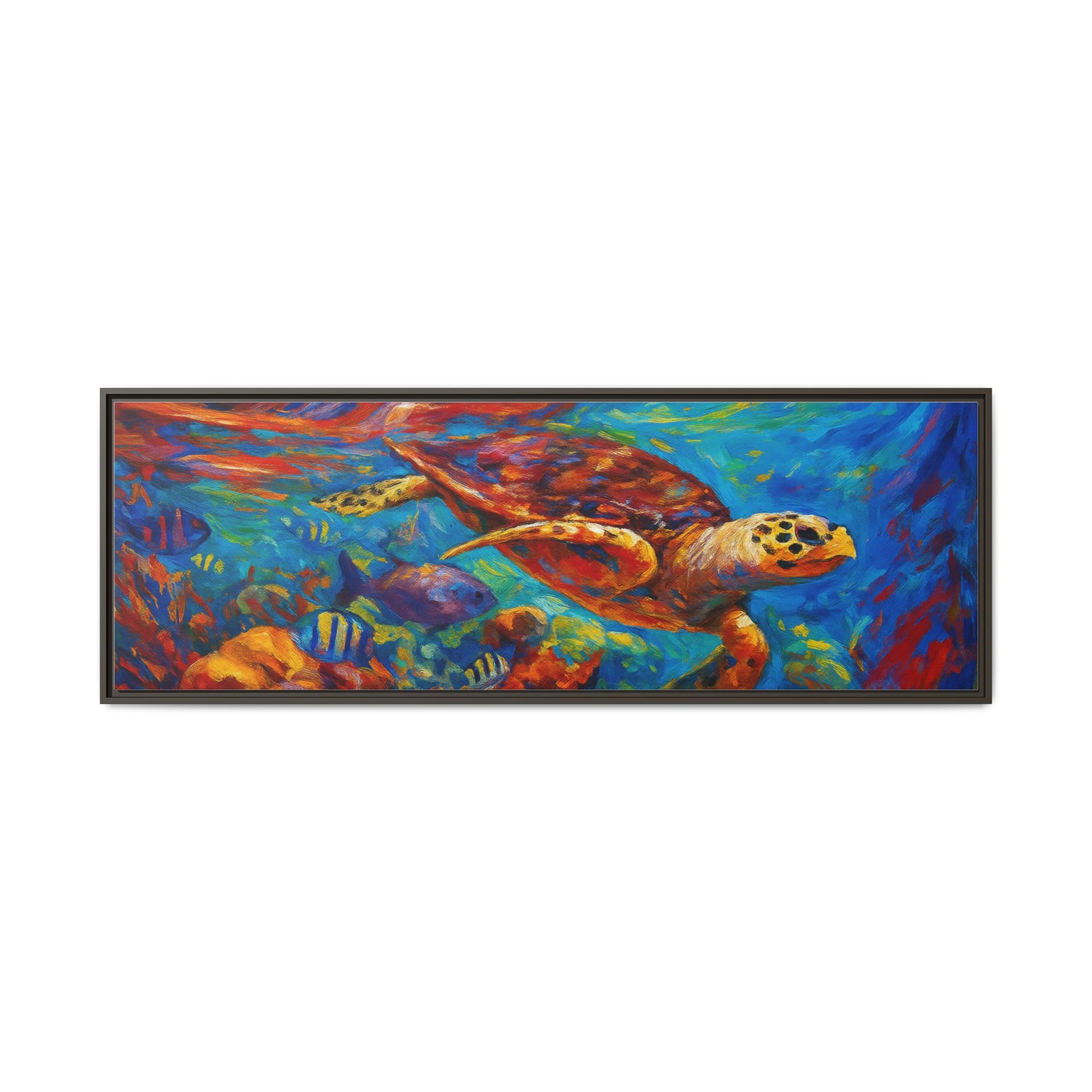 Vibrant Sea Turtle Swimming