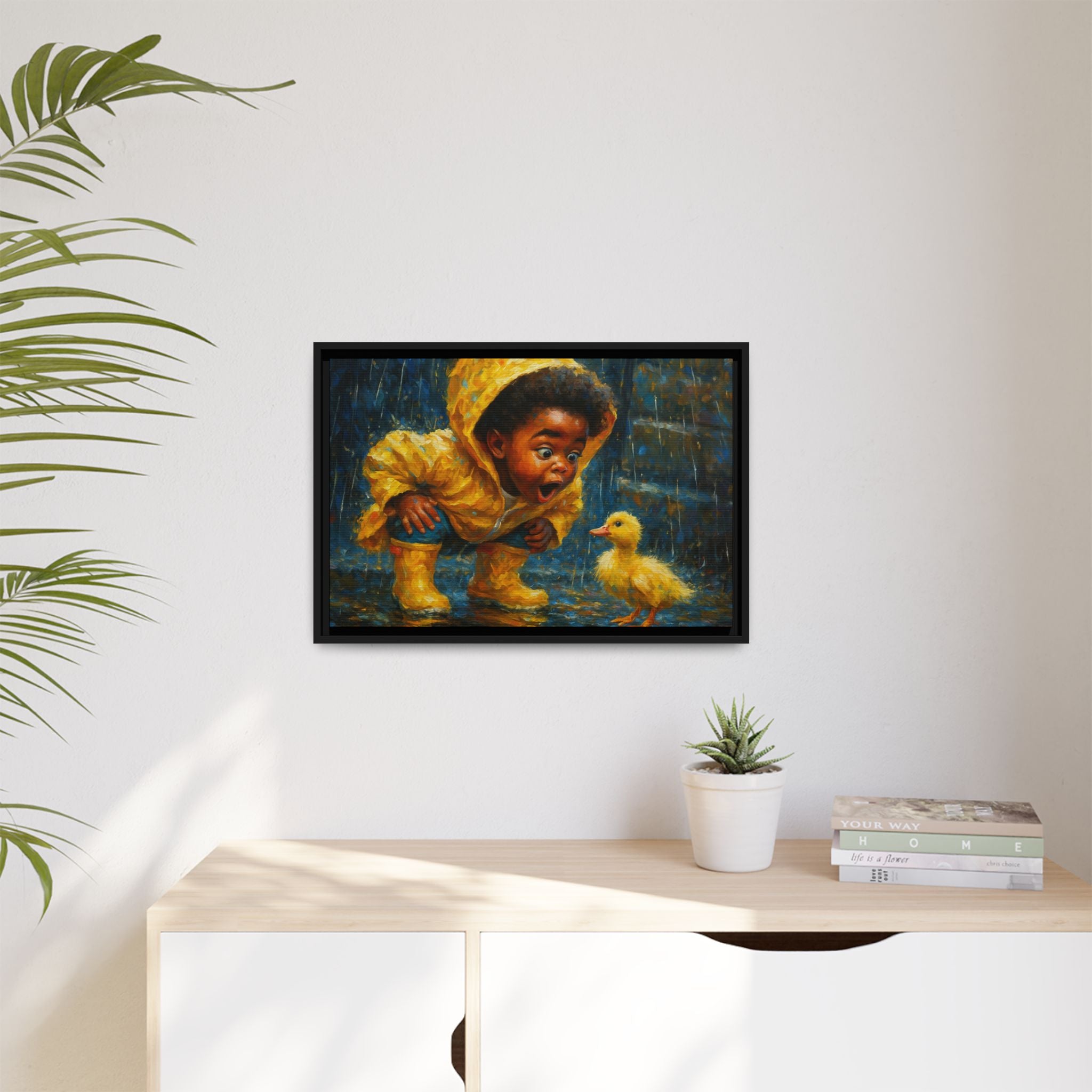 Yellow Child and Duck