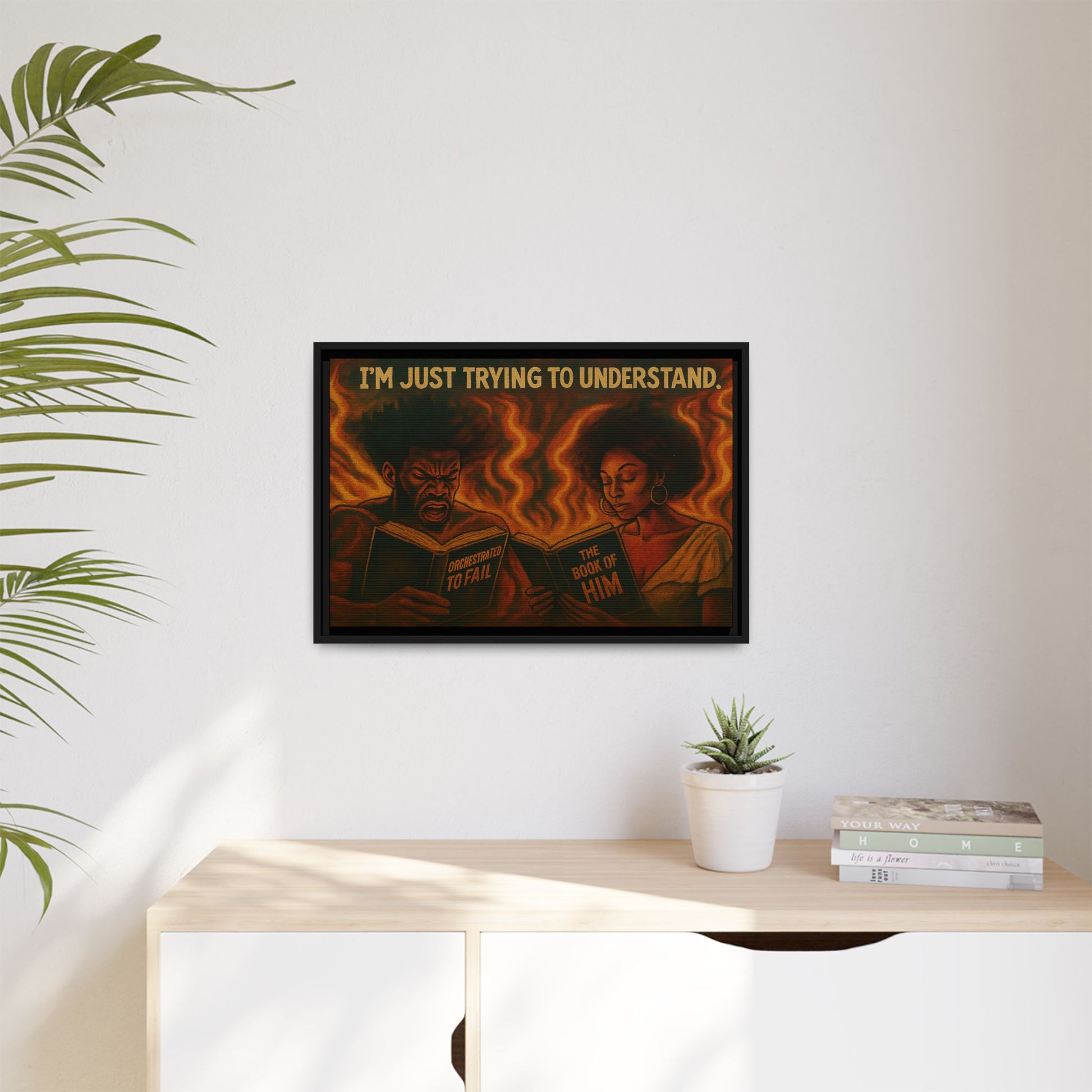 Colorful Motivational Wall Art, Inspirational Home Decor, Black Art Print, Gift for Parents, Empowerment Artwork, Framed Canvas