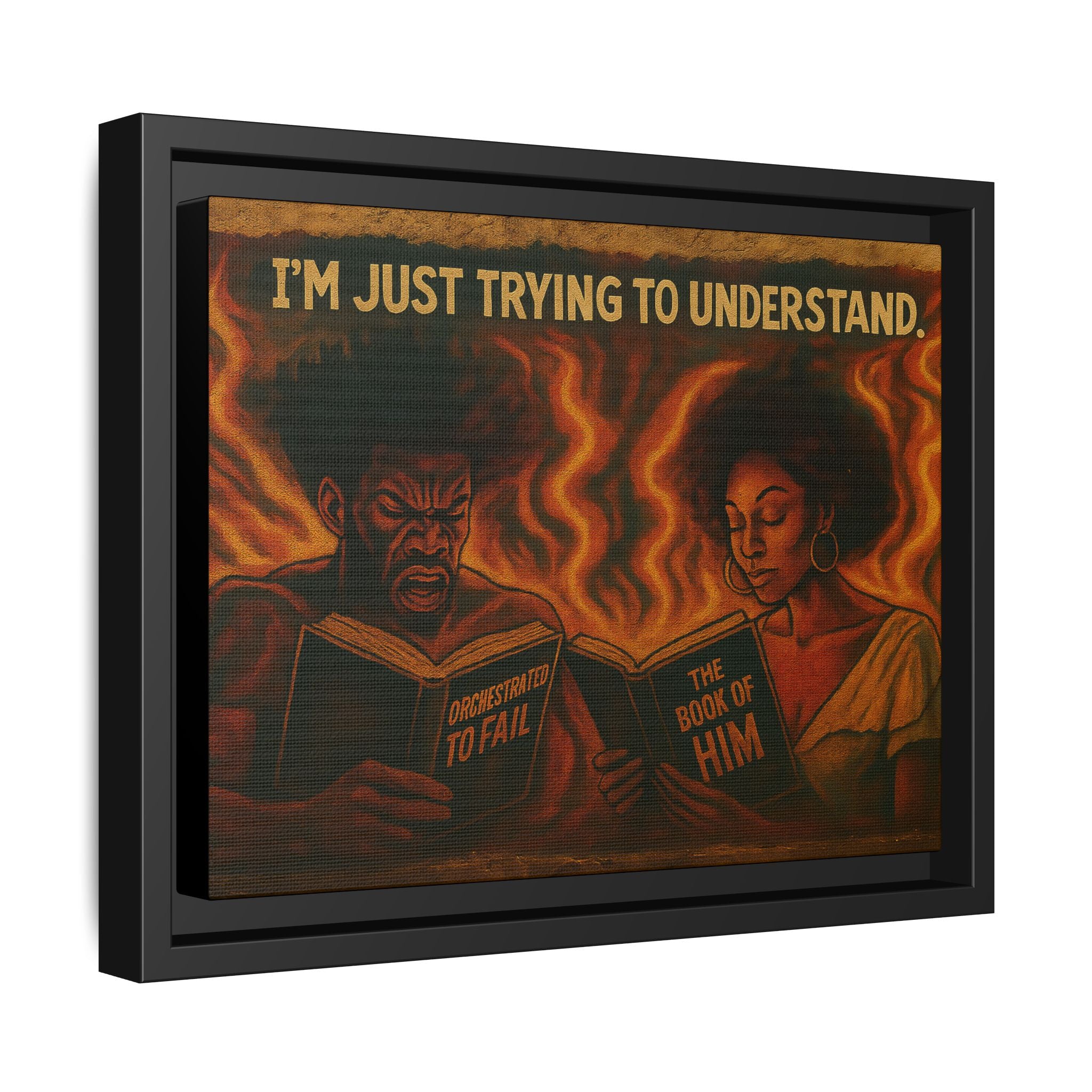 Colorful Motivational Wall Art, Inspirational Home Decor, Black Art Print, Gift for Parents, Empowerment Artwork, Framed Canvas