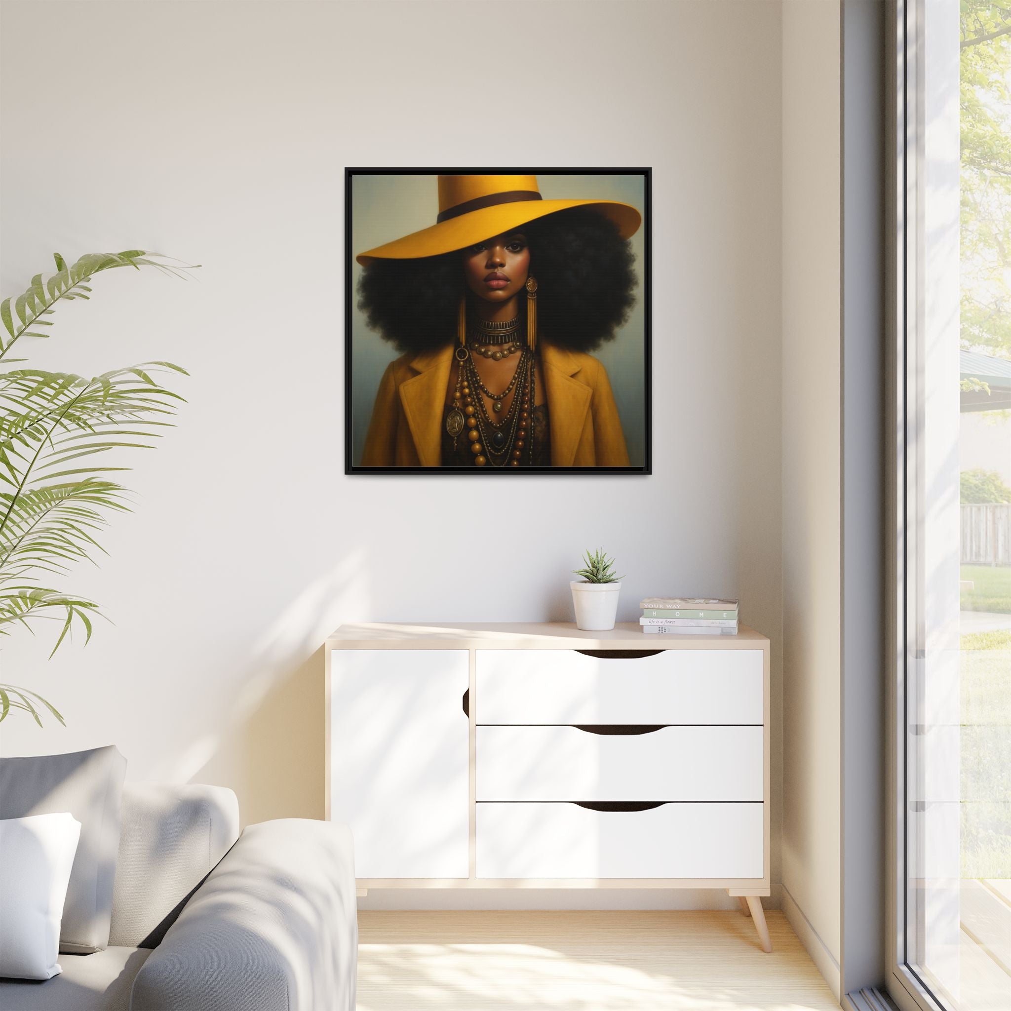 Yellow Afro Royalty of Elegance