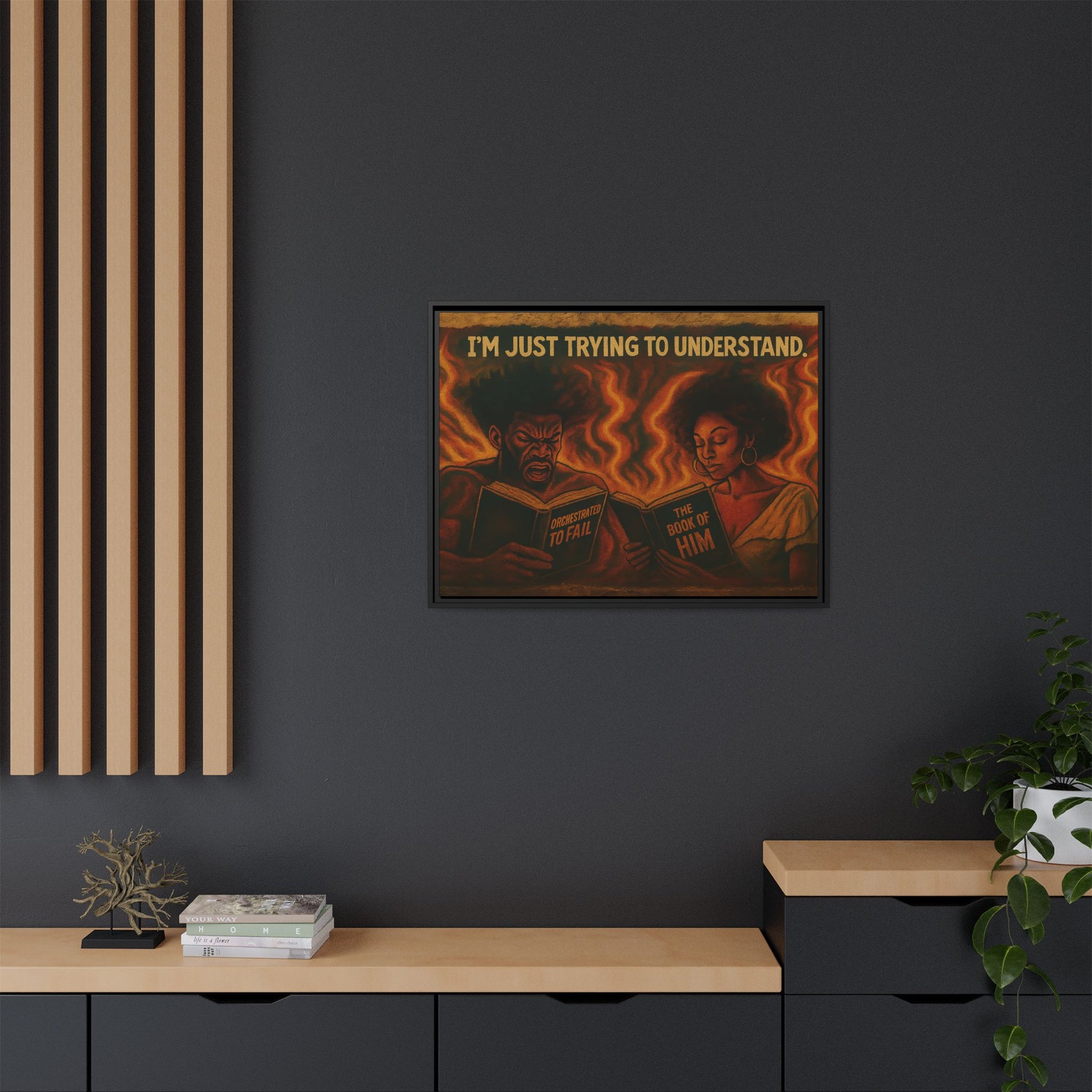 Colorful Motivational Wall Art, Inspirational Home Decor, Black Art Print, Gift for Parents, Empowerment Artwork, Framed Canvas