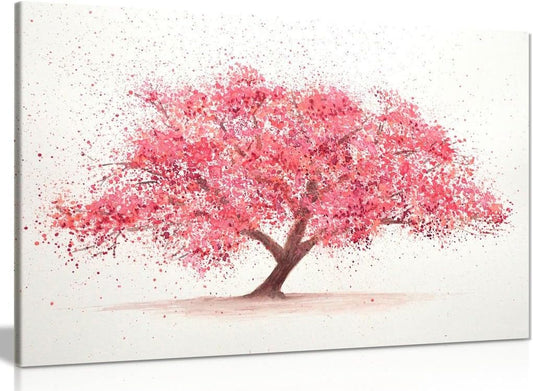 Cherry Tree Blossom Canvas Wall Art Picture Print (12X8In)