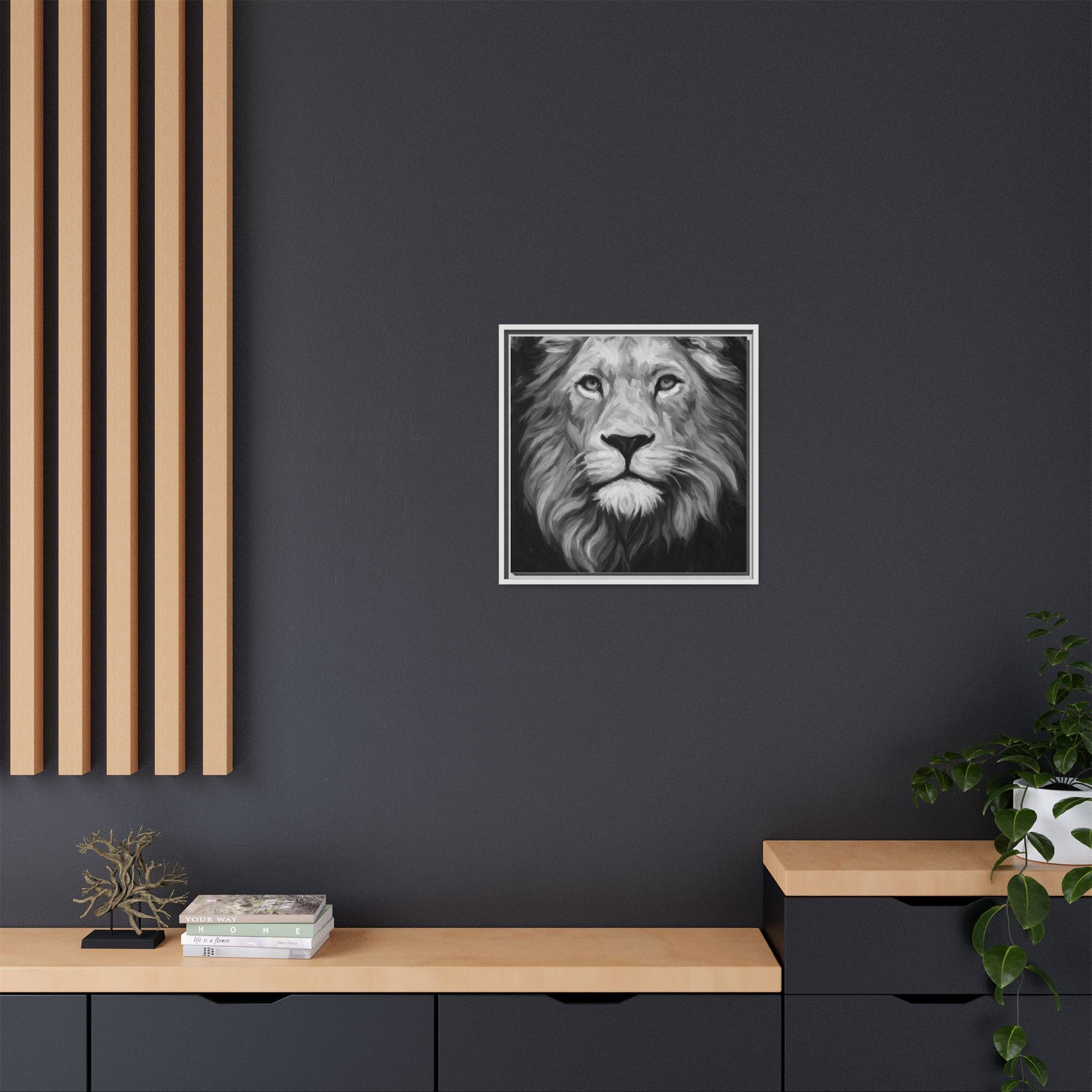 Black and White Lion 1