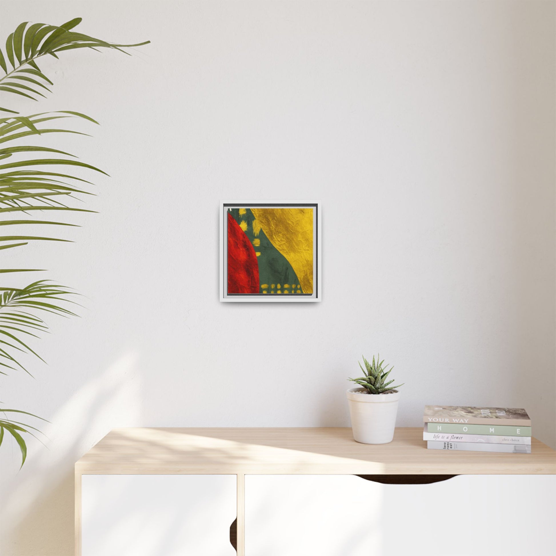 Red Green Gold Abstract