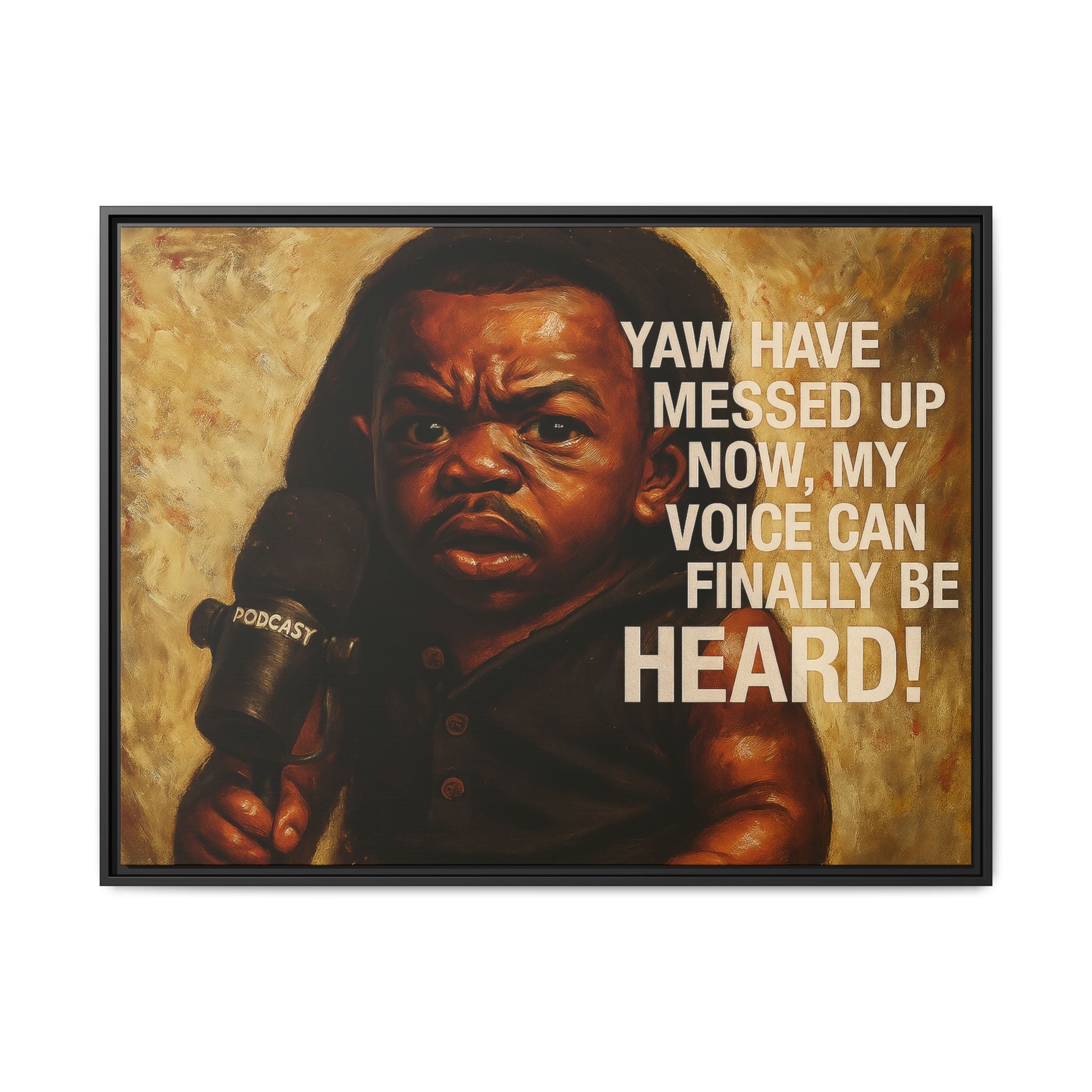 Framed Art Print of Empowering Voice Illustration, Home Decor, Gift for Podcasters, Unique Wall Art, Inspiring Room Accent