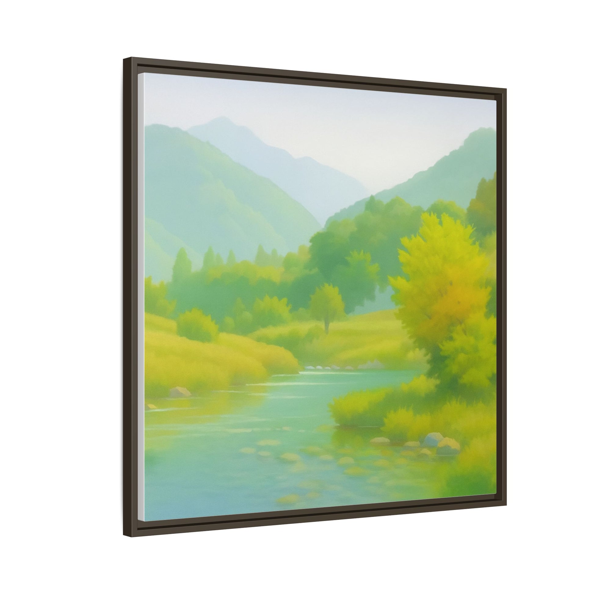 Calming River Green Landscape