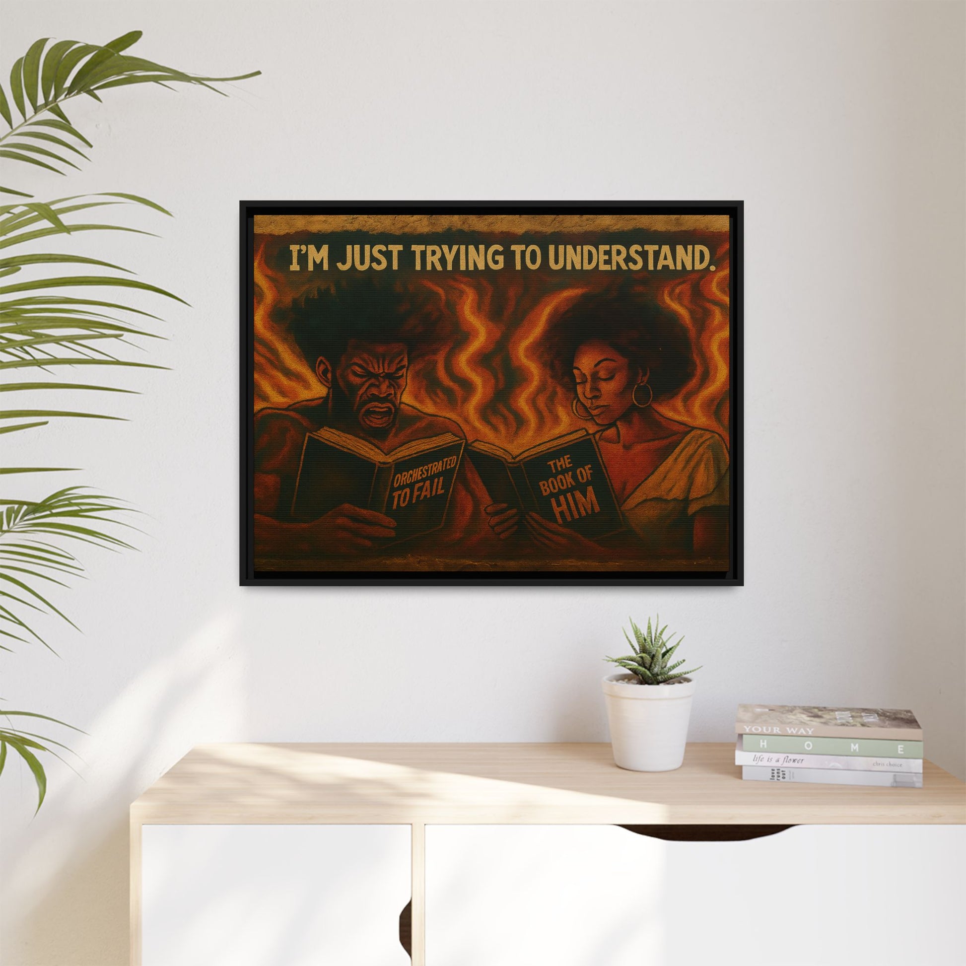 Colorful Motivational Wall Art, Inspirational Home Decor, Black Art Print, Gift for Parents, Empowerment Artwork, Framed Canvas
