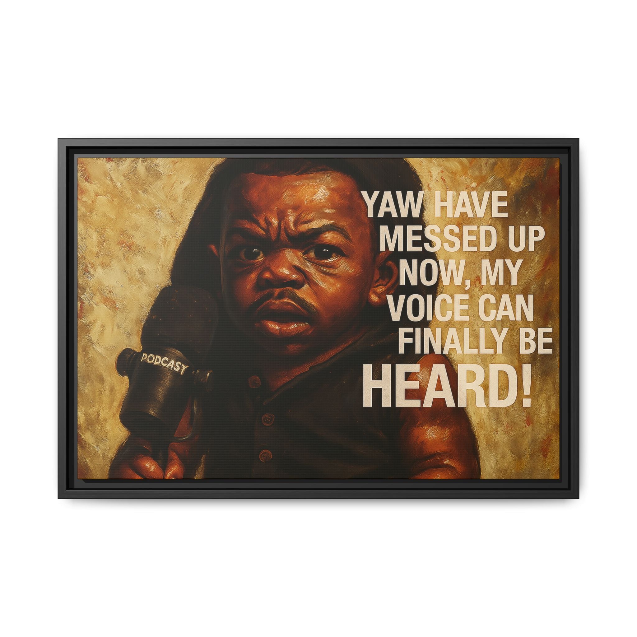 Framed Art Print of Empowering Voice Illustration, Home Decor, Gift for Podcasters, Unique Wall Art, Inspiring Room Accent