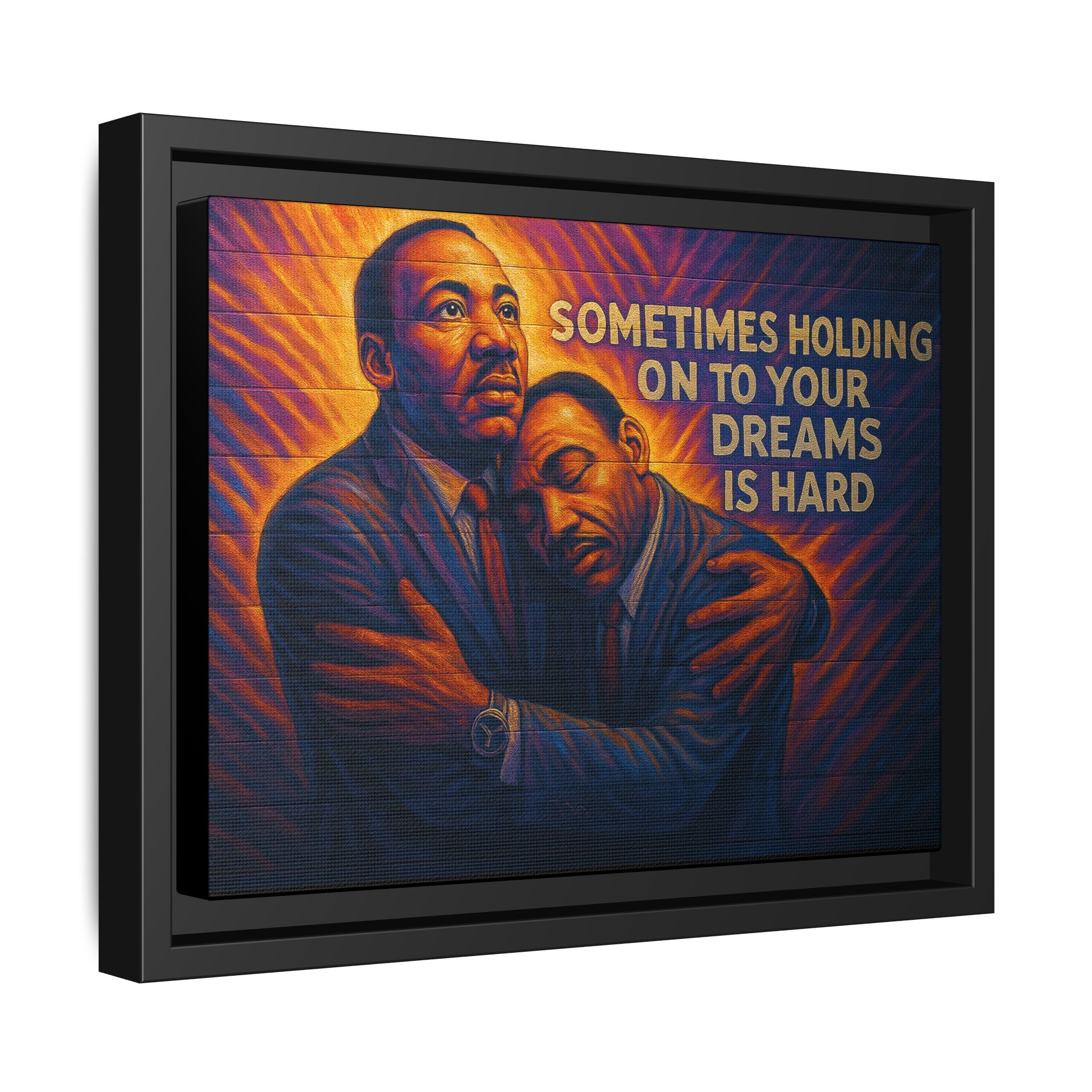 Inspirational Framed Canvas Wall Art, Motivational Home Decor, Dream Quote Art, Multi-color Wall Decor, Uplifting Gift Idea