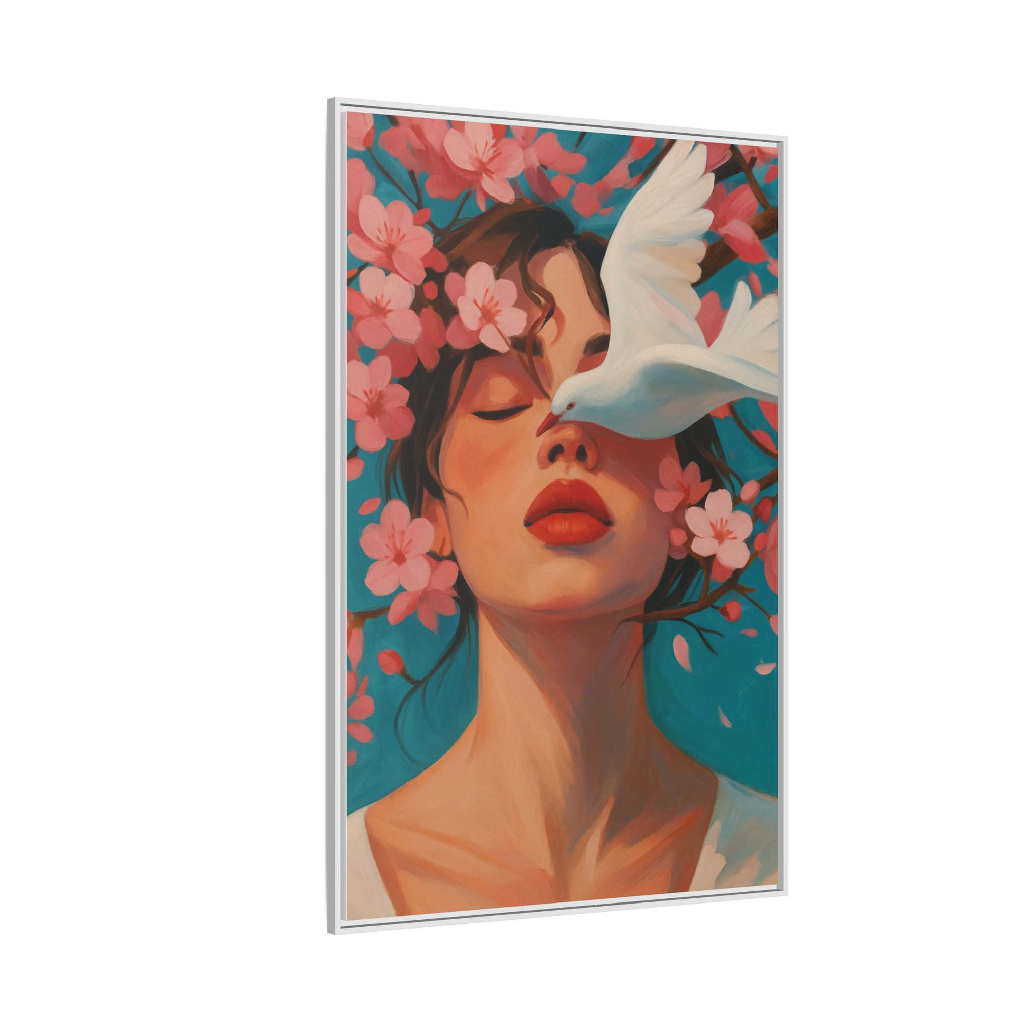 Pink Floral Serenity Dove