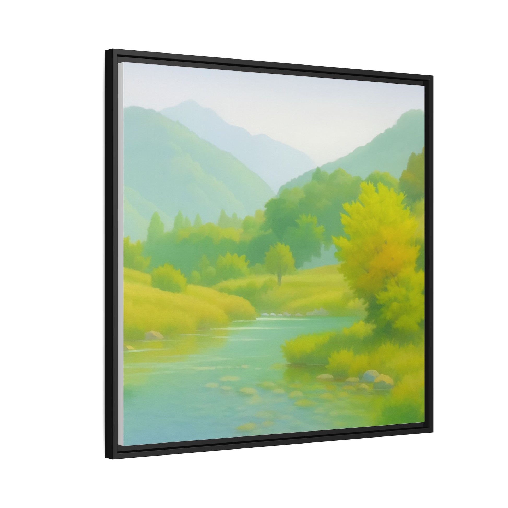 Calming River Green Landscape