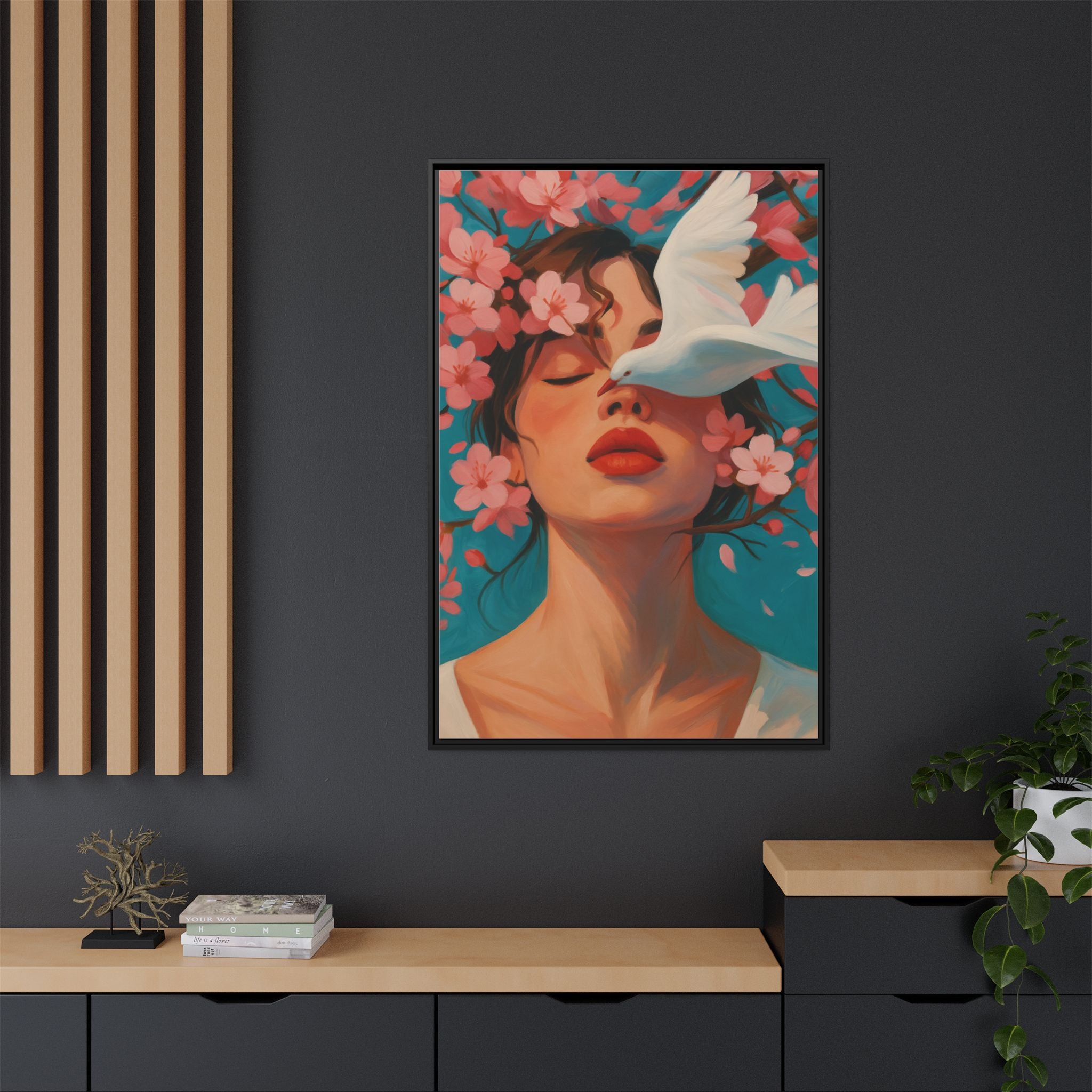 Pink Floral Serenity Dove