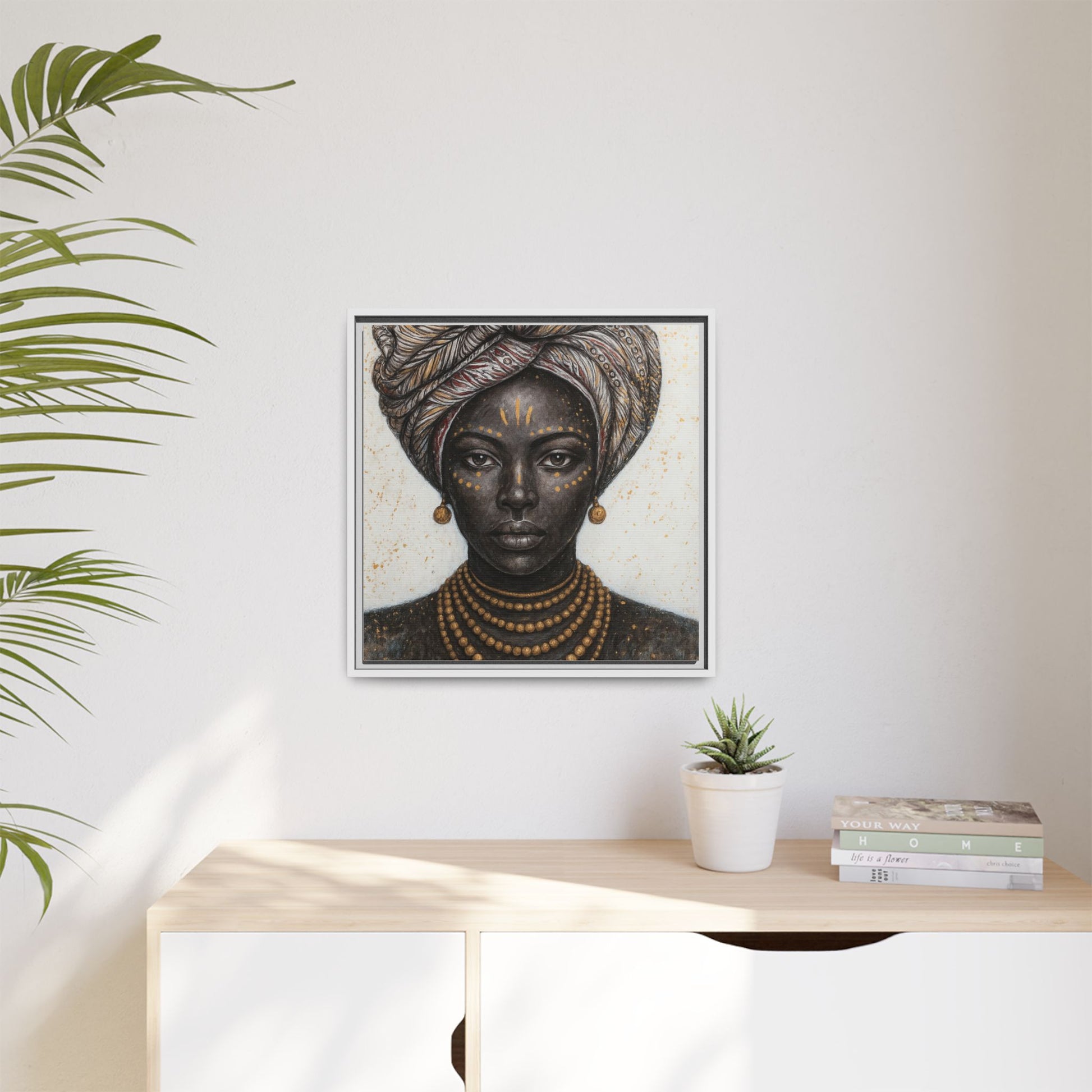 White Artistic African Lady
