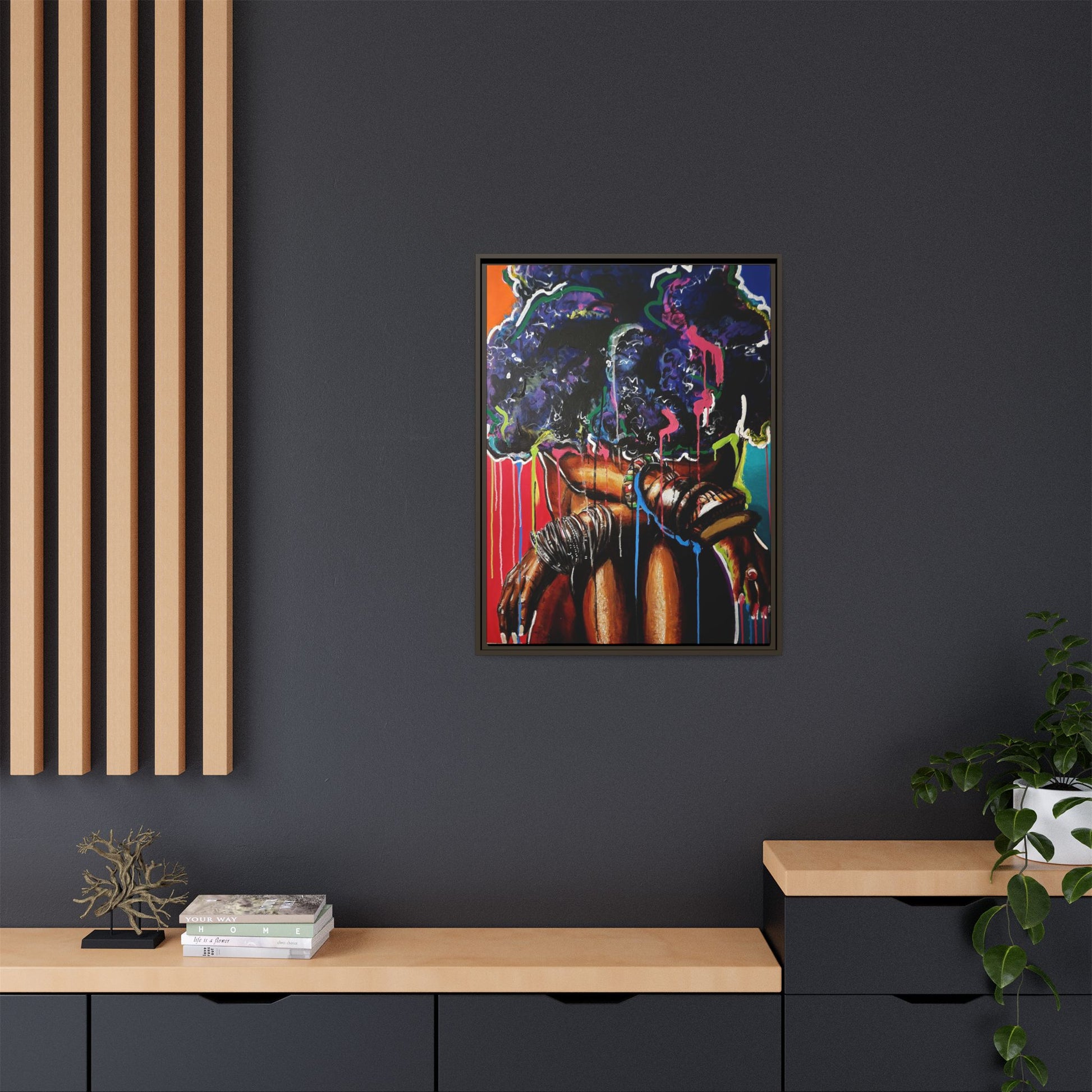 Bold Colorful Fro Lady