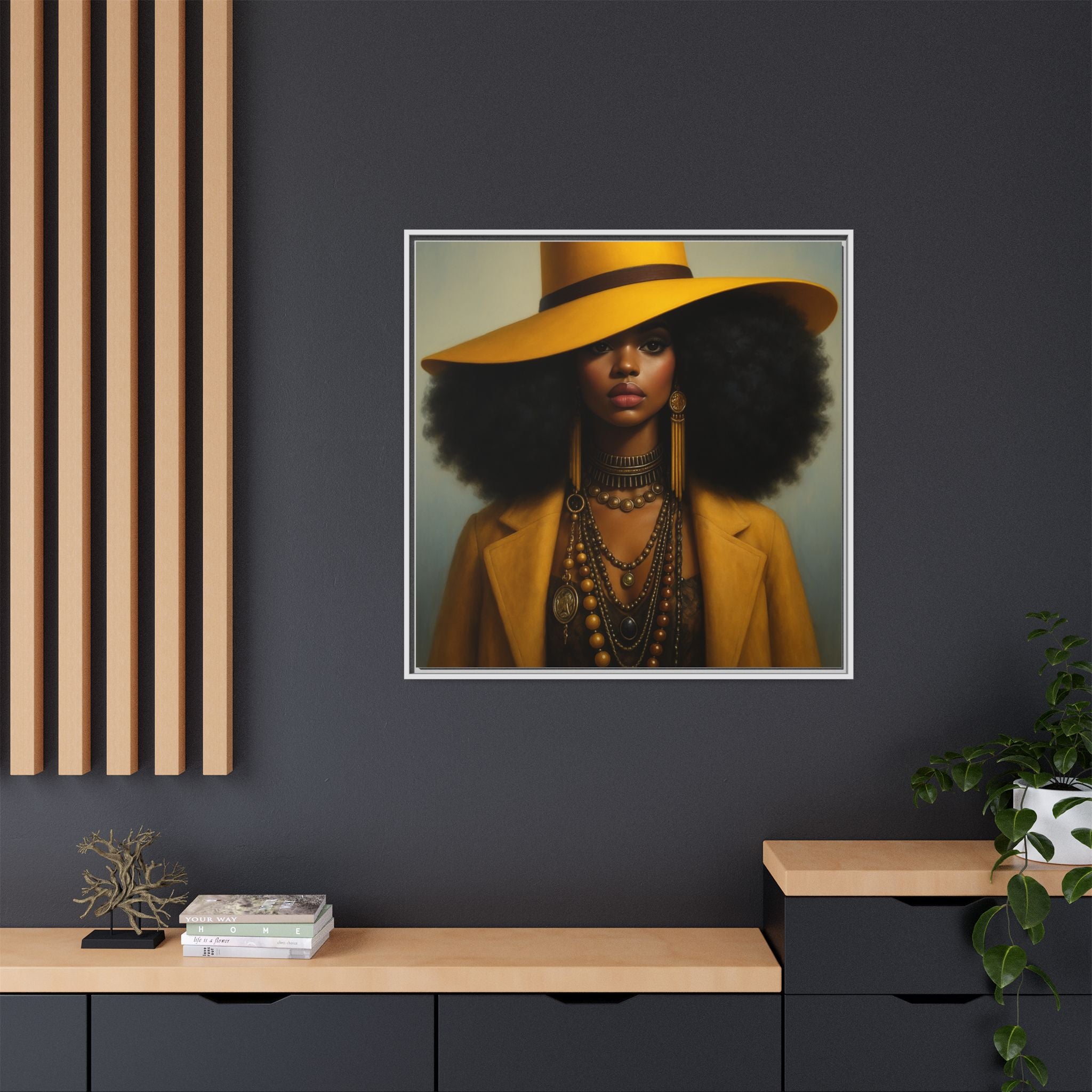 Yellow Afro Royalty of Elegance