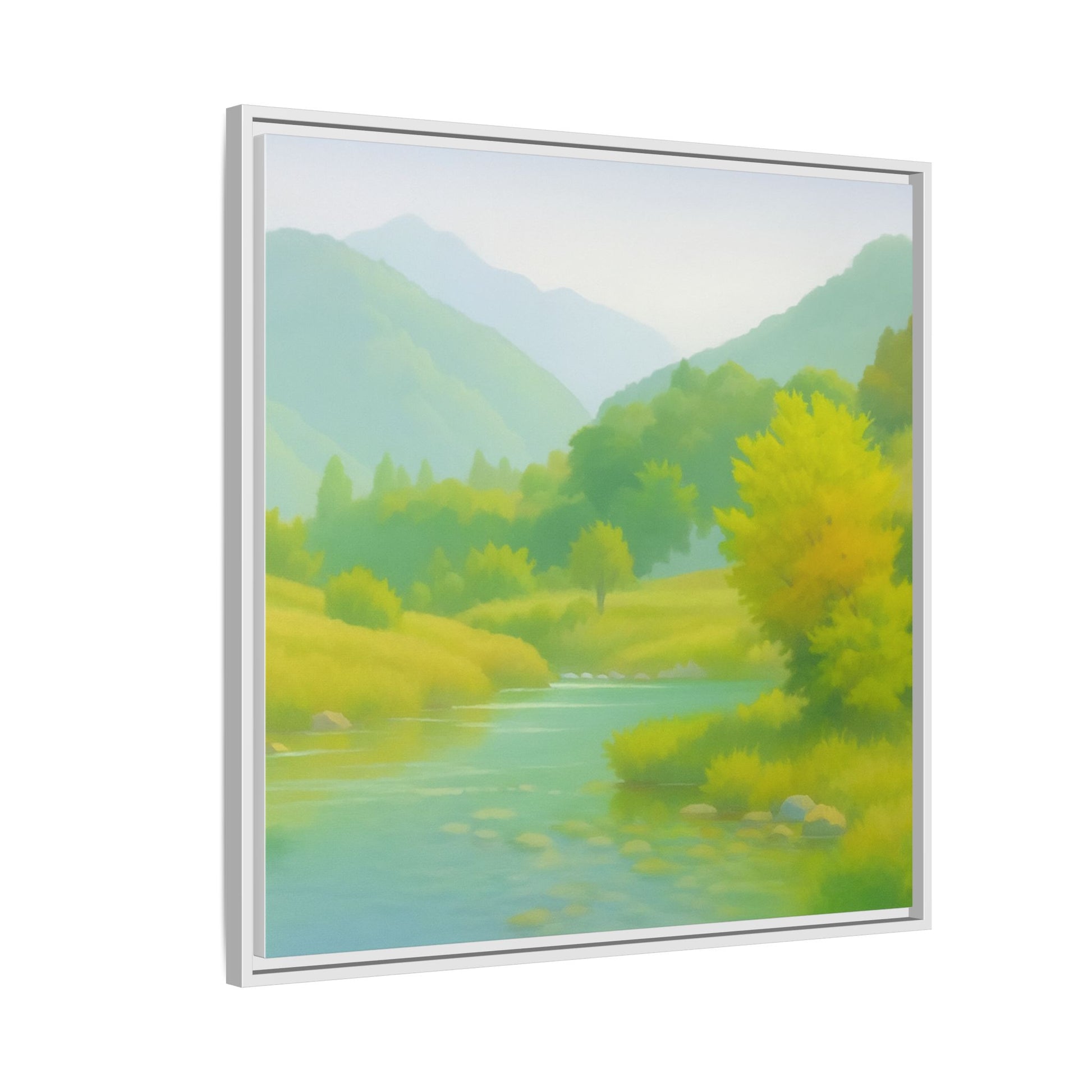 Calming River Green Landscape