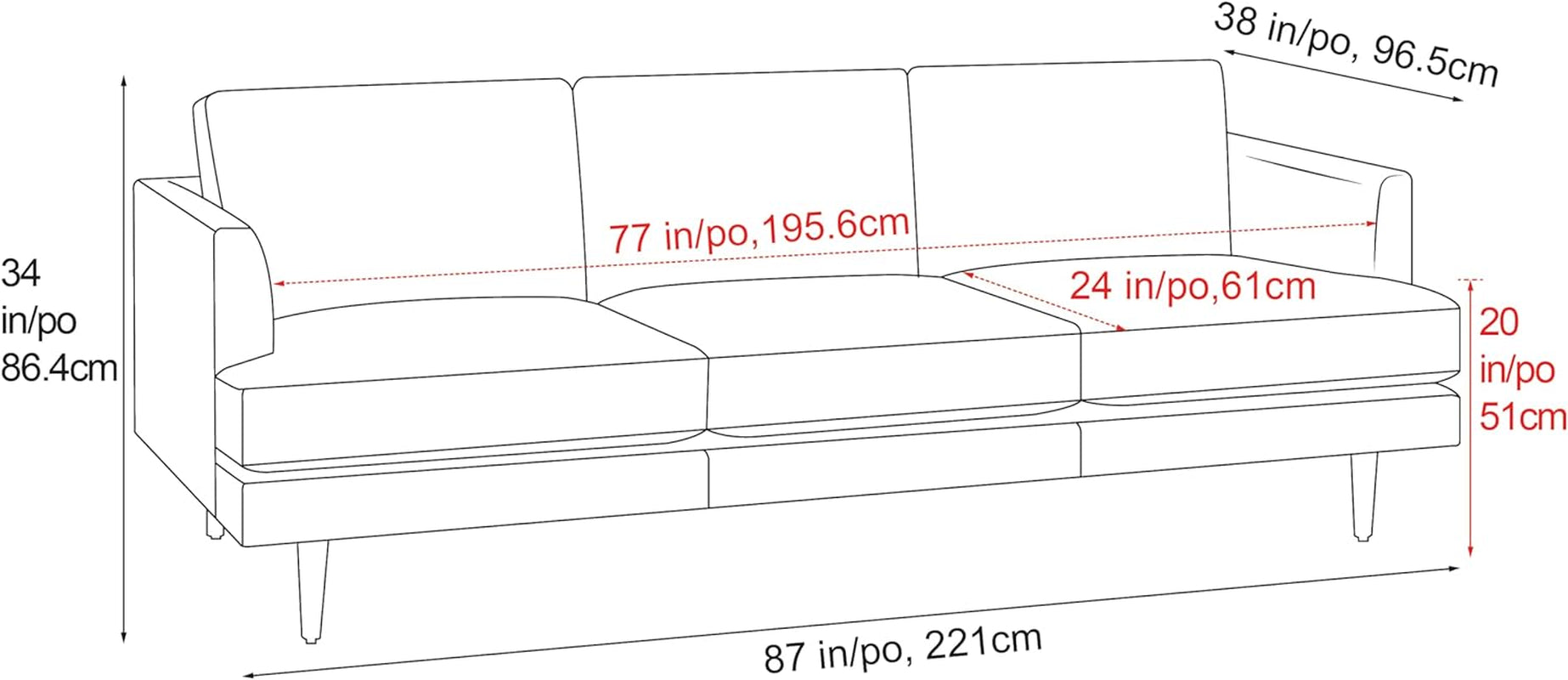 Valencia Grosseto Cognac Tan 3 Seater Leather Sofa