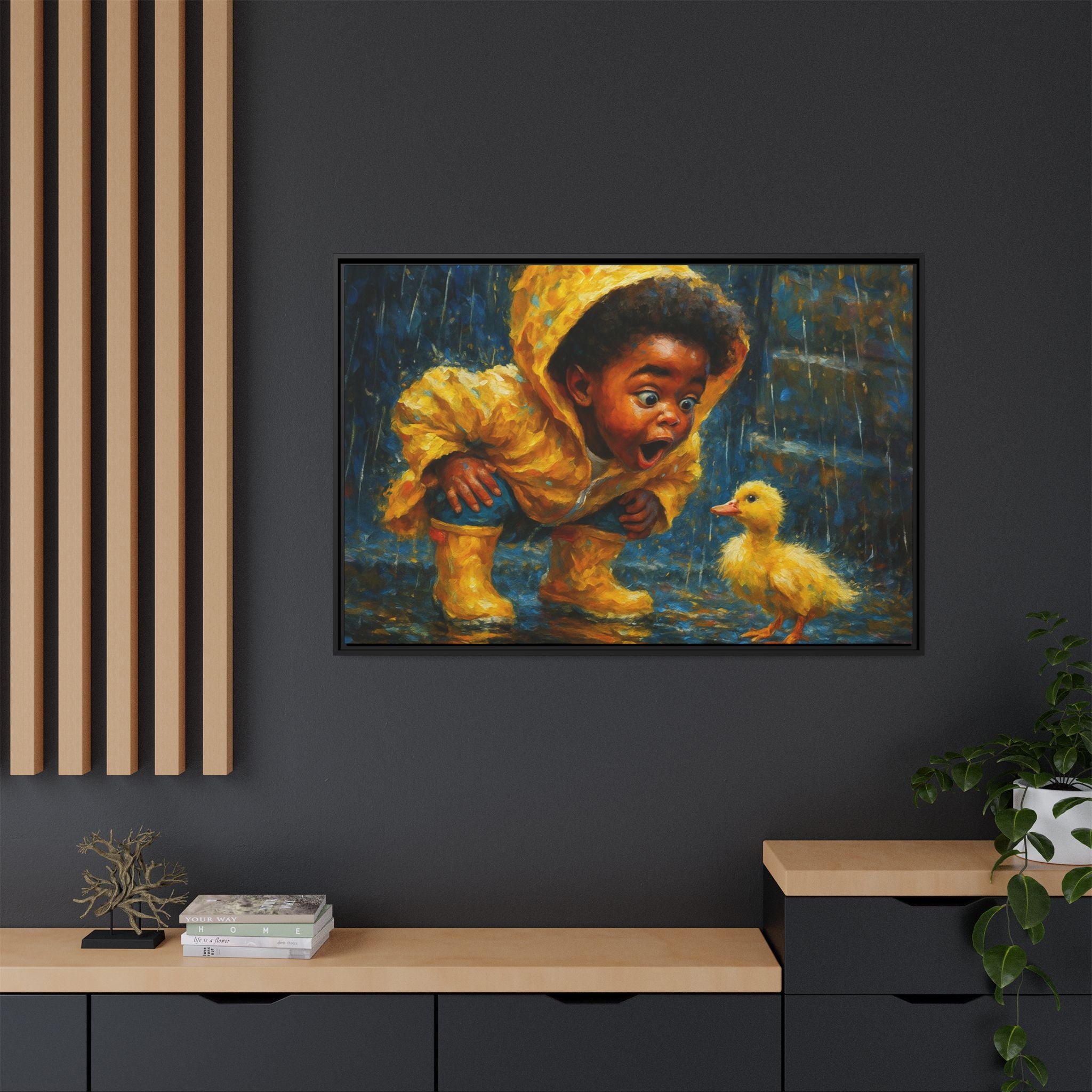 Yellow Child and Duck