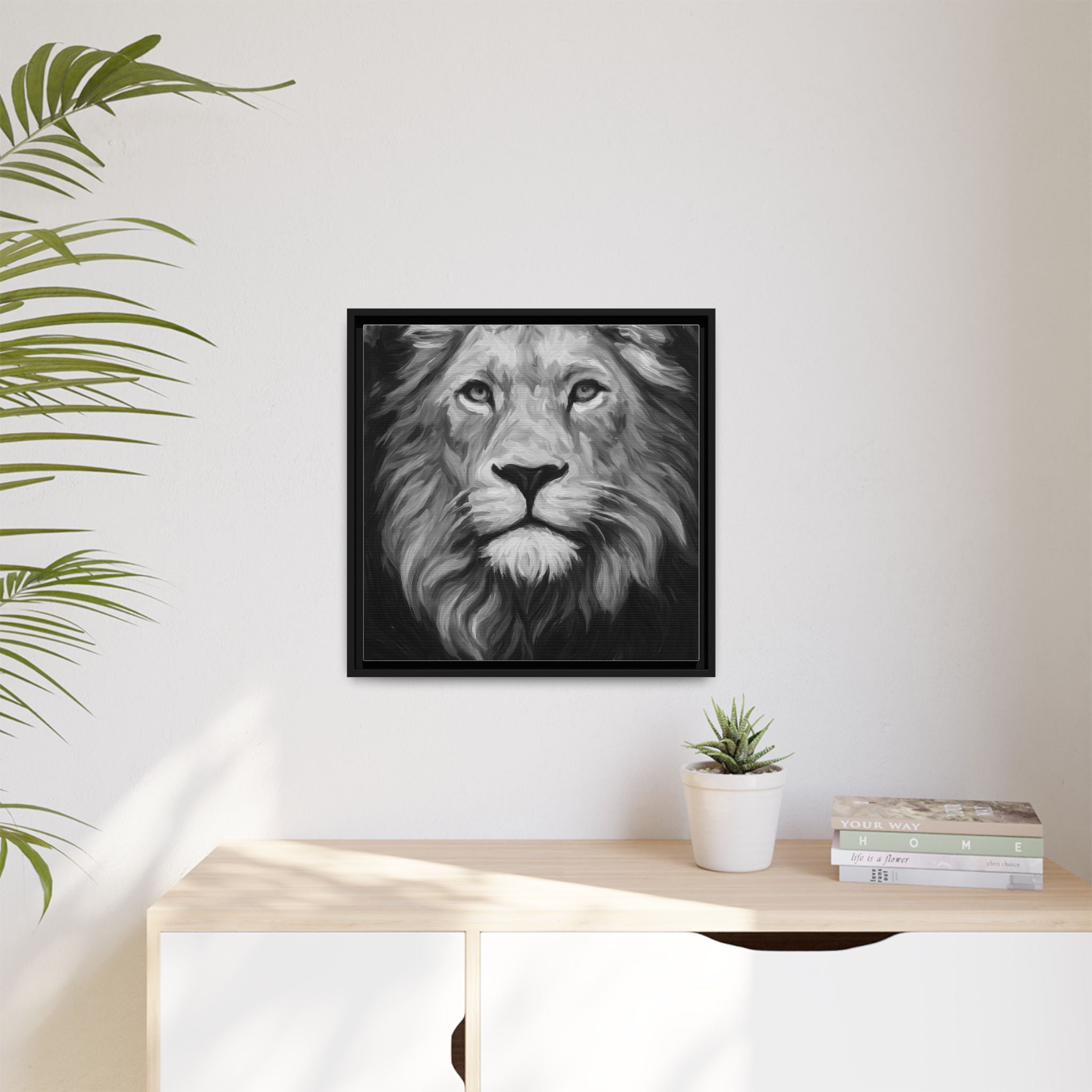 Black and White Lion 1