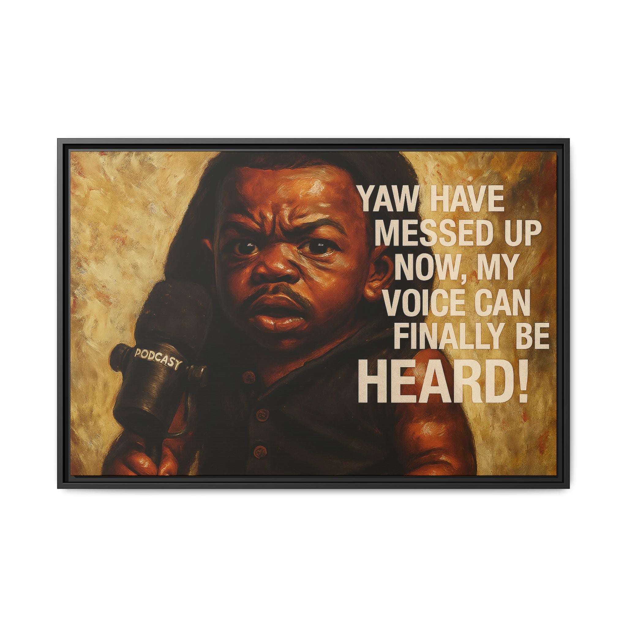 Framed Art Print of Empowering Voice Illustration, Home Decor, Gift for Podcasters, Unique Wall Art, Inspiring Room Accent