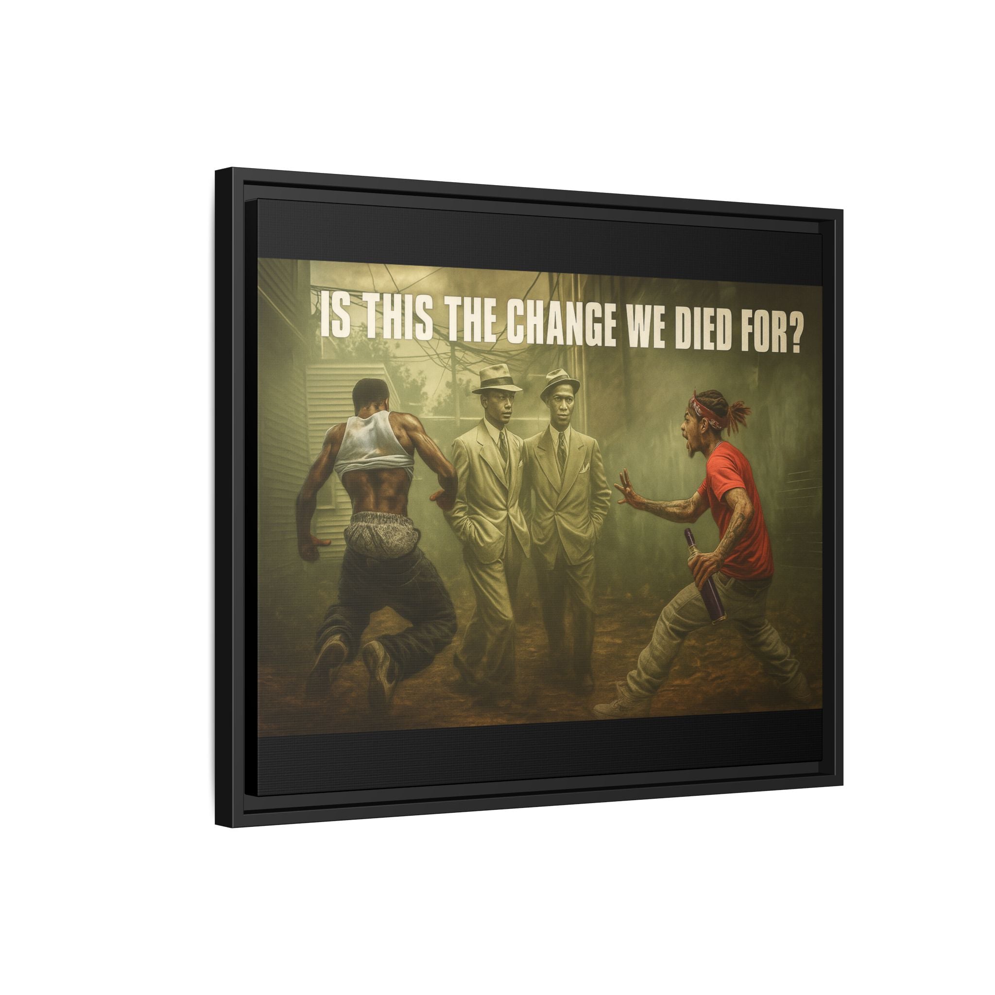 Framed Art Print: 'Is This The Change We Died For?' - Social Commentary Wall Decor, Black History Art, Motivational Home Decor, Gift [...]