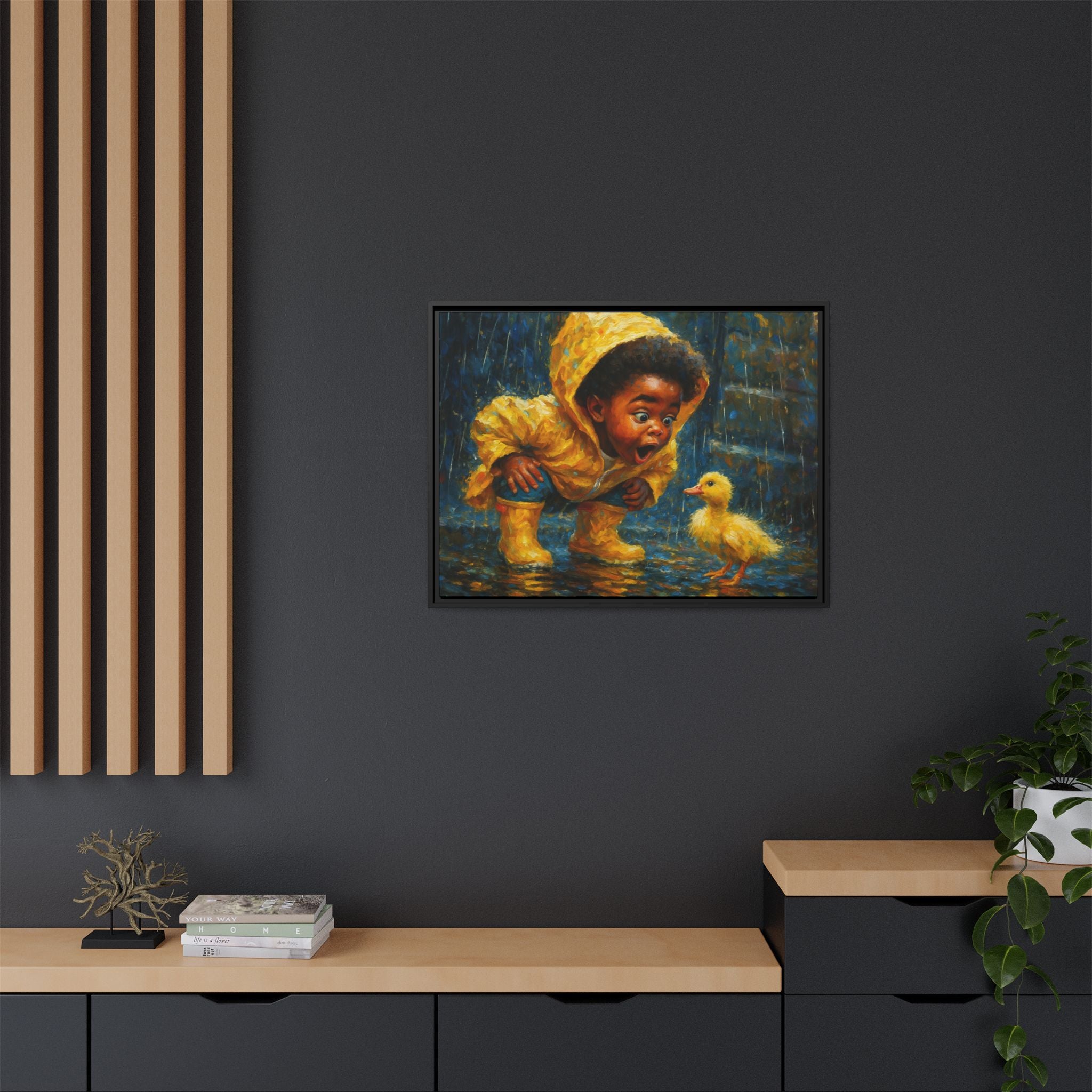 Yellow Child and Duck