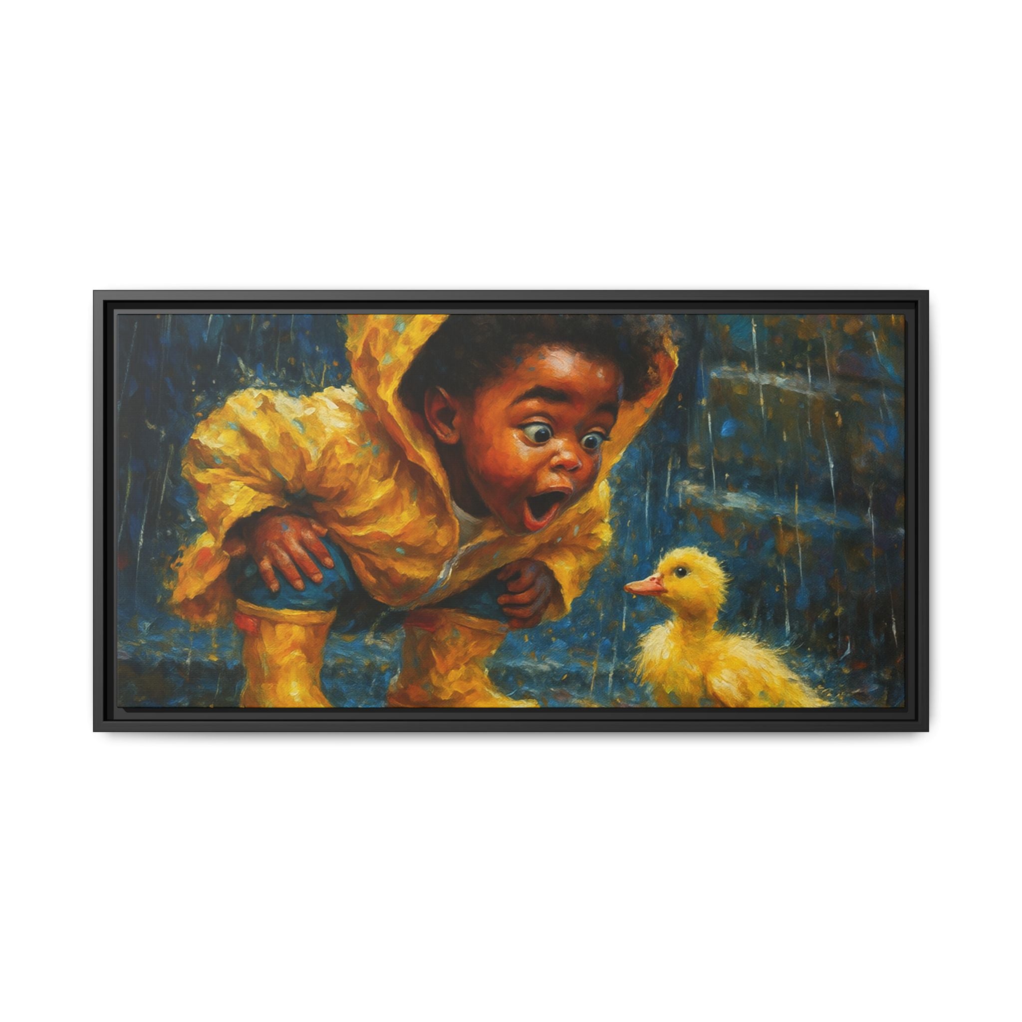 Yellow Child and Duck