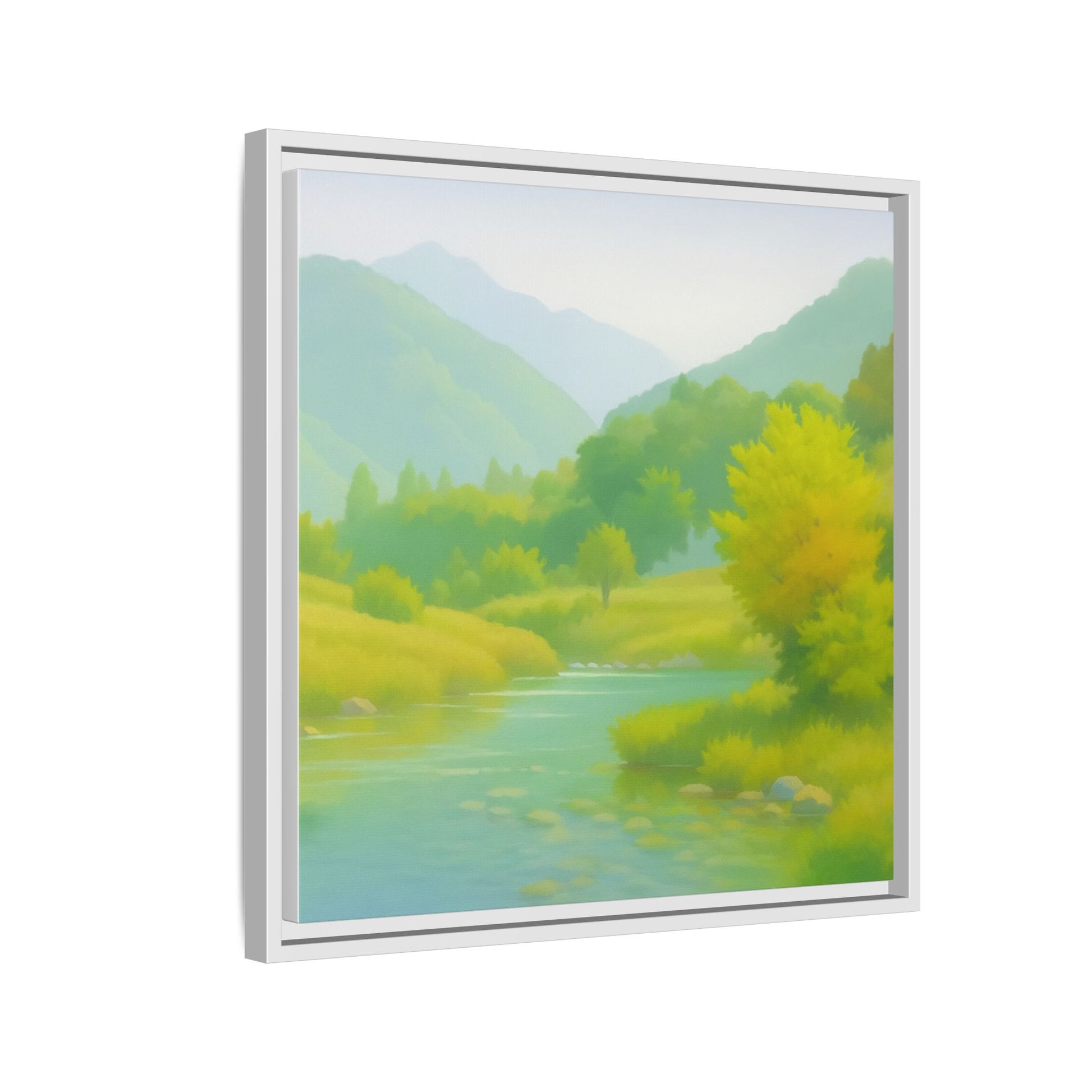 Calming River Green Landscape