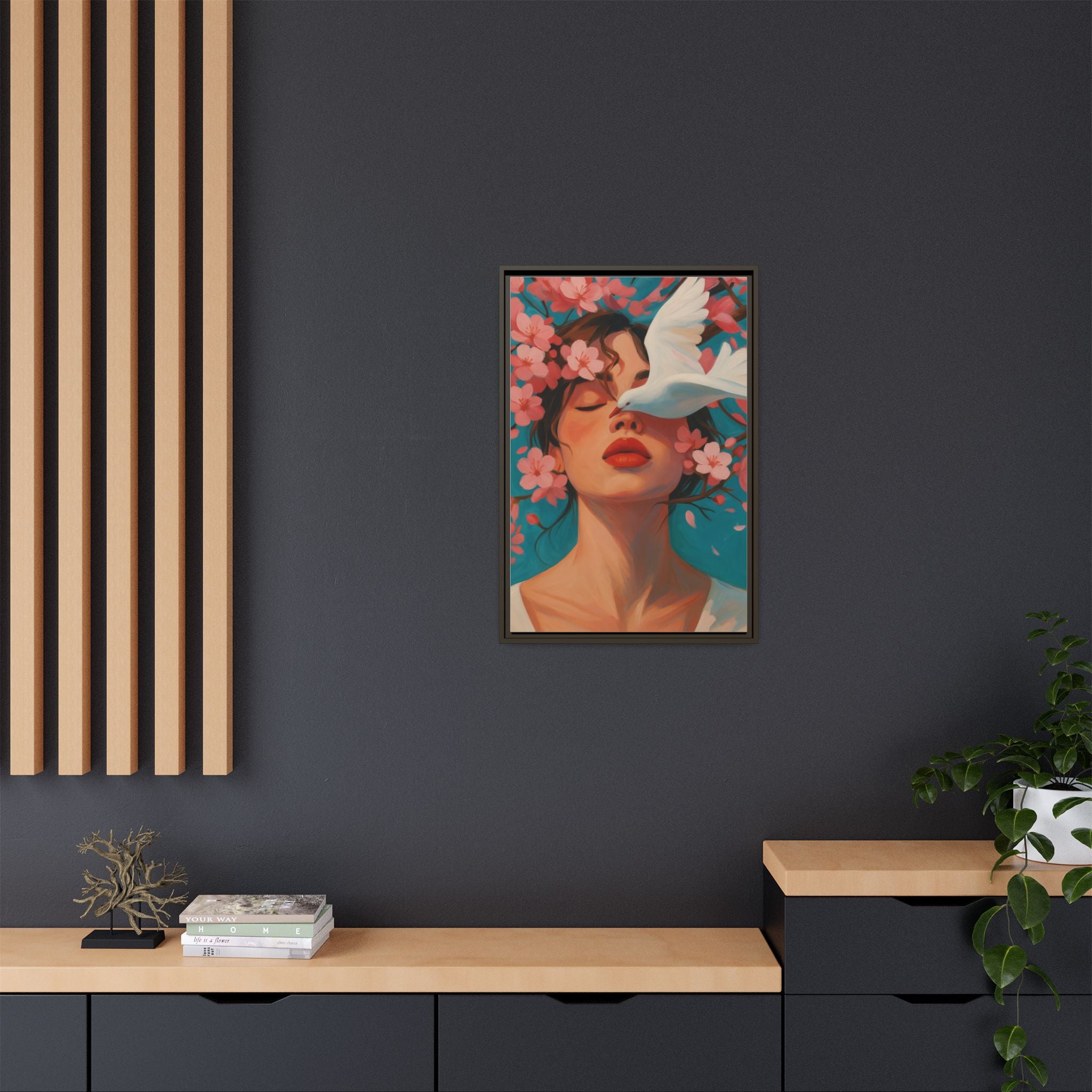 Pink Floral Serenity Dove