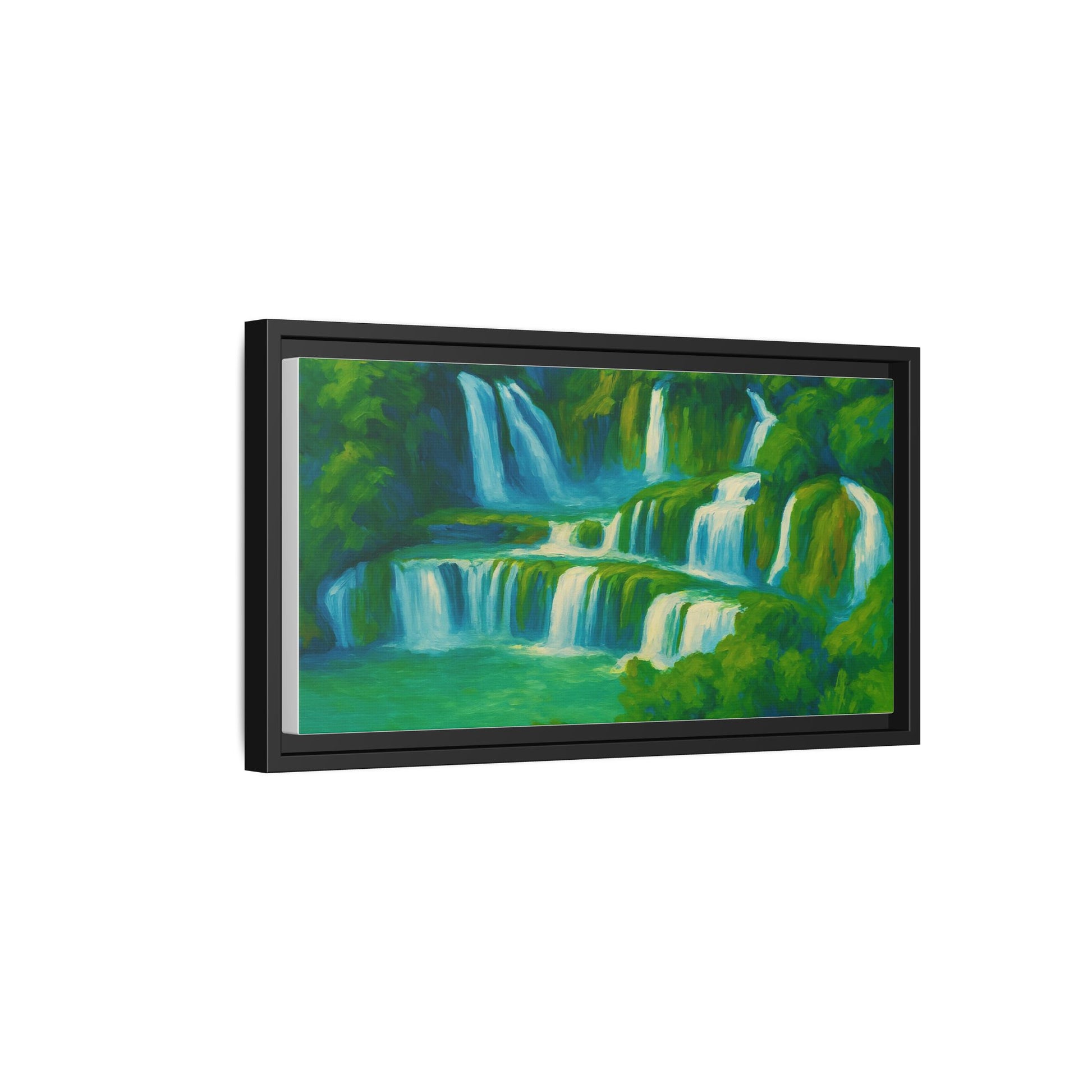 Green Serene Waterfall