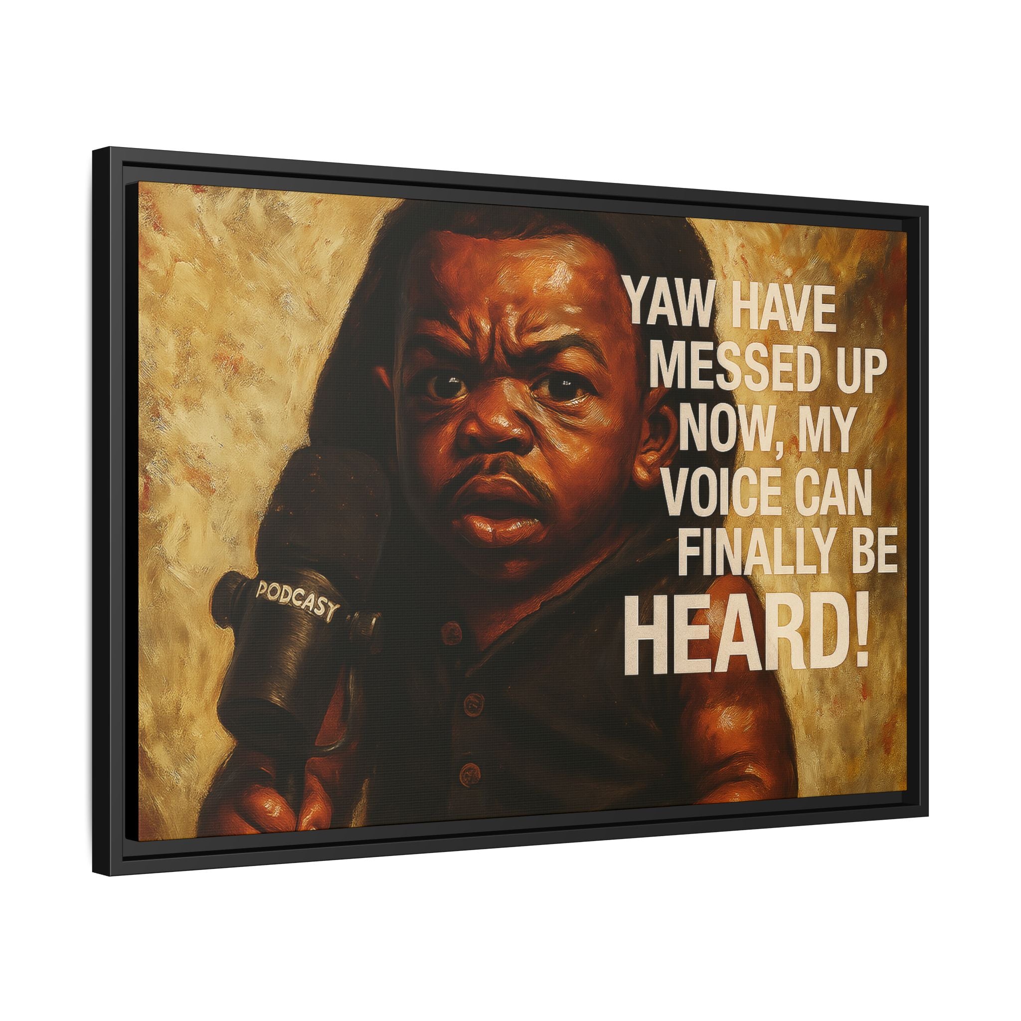 Framed Art Print of Empowering Voice Illustration, Home Decor, Gift for Podcasters, Unique Wall Art, Inspiring Room Accent
