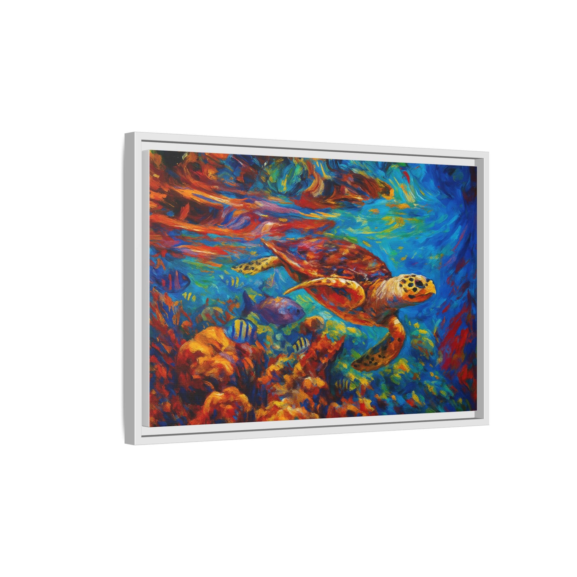 Vibrant Sea Turtle Swimming