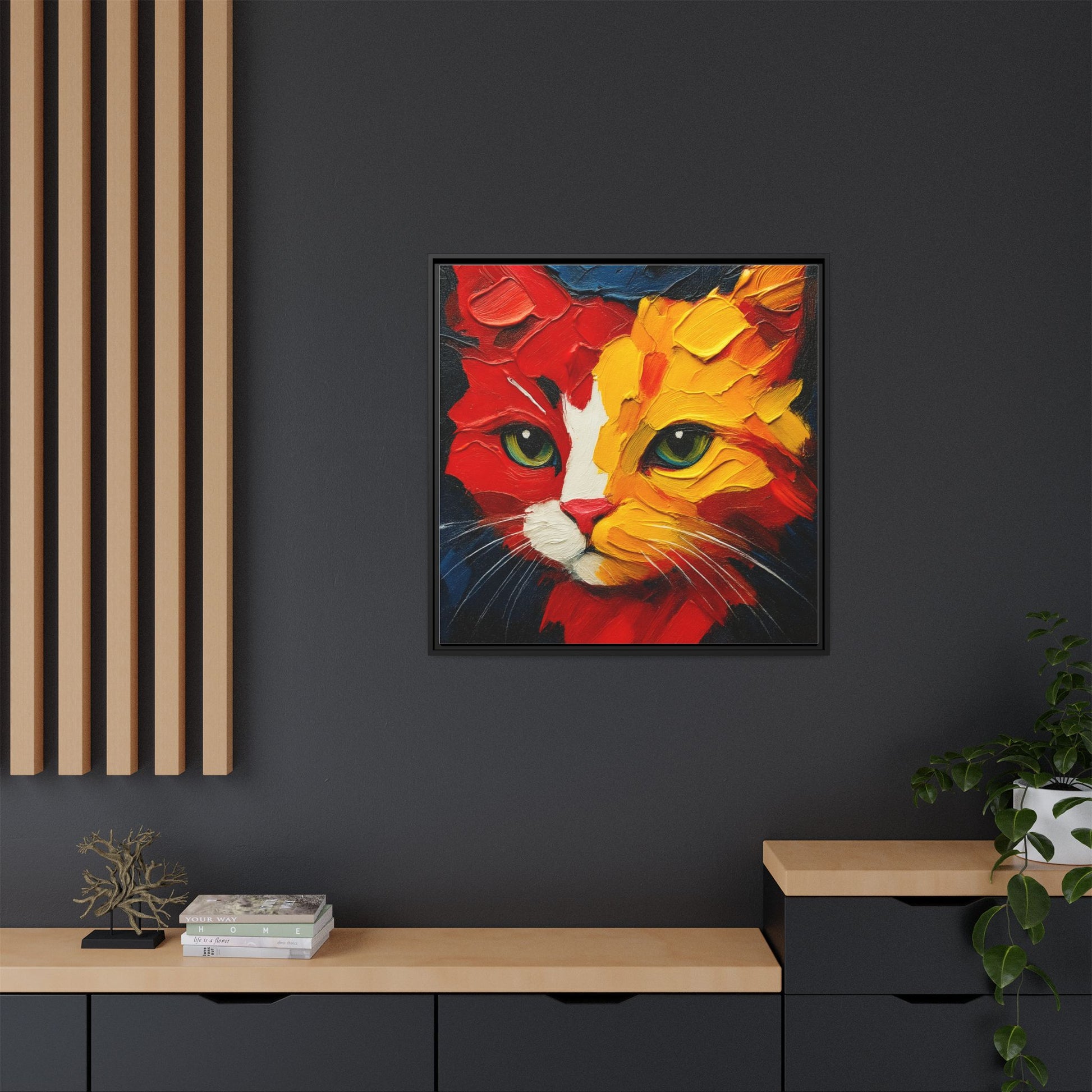 Whiskers in Red & Gold