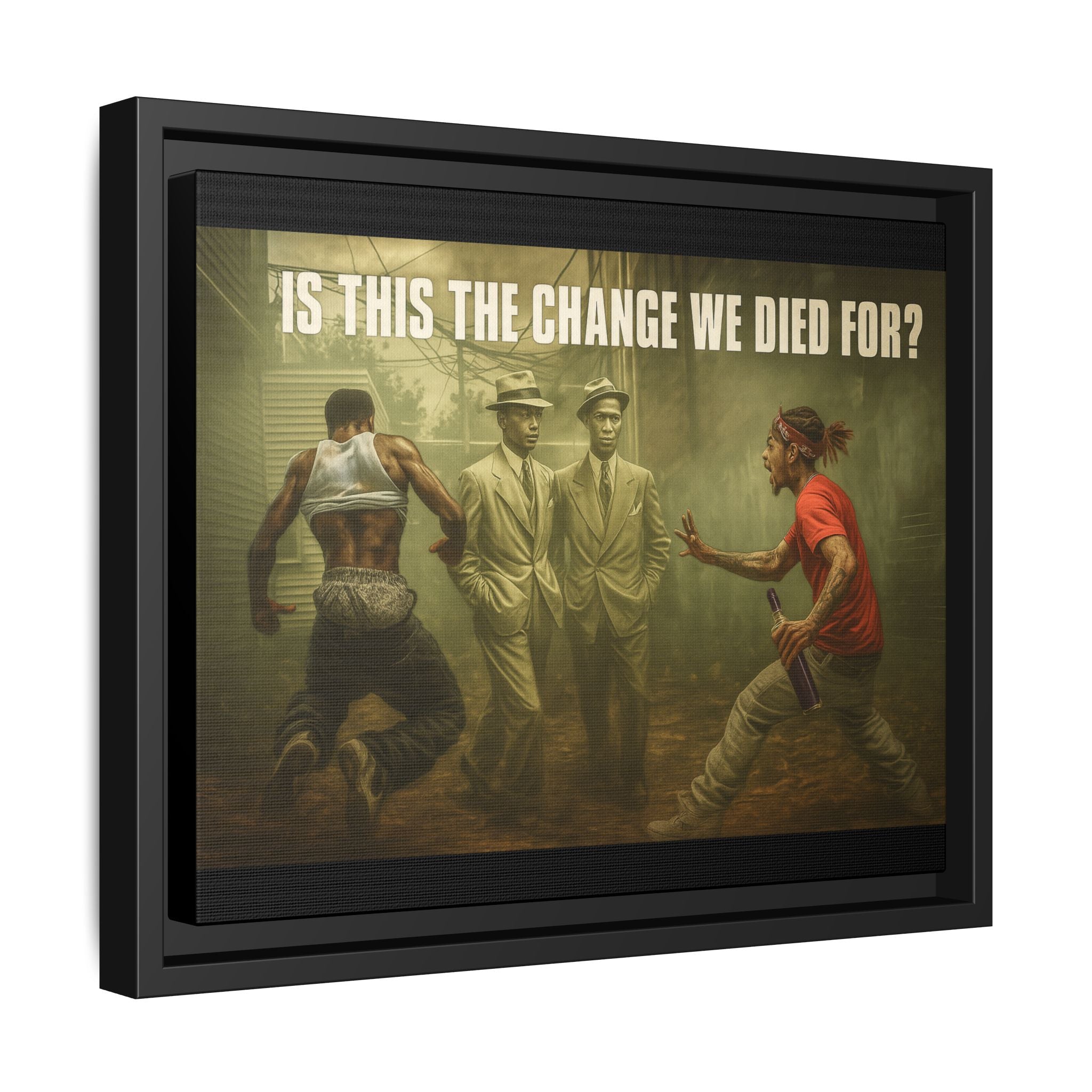 Framed Art Print: 'Is This The Change We Died For?' - Social Commentary Wall Decor, Black History Art, Motivational Home Decor, Gift [...]