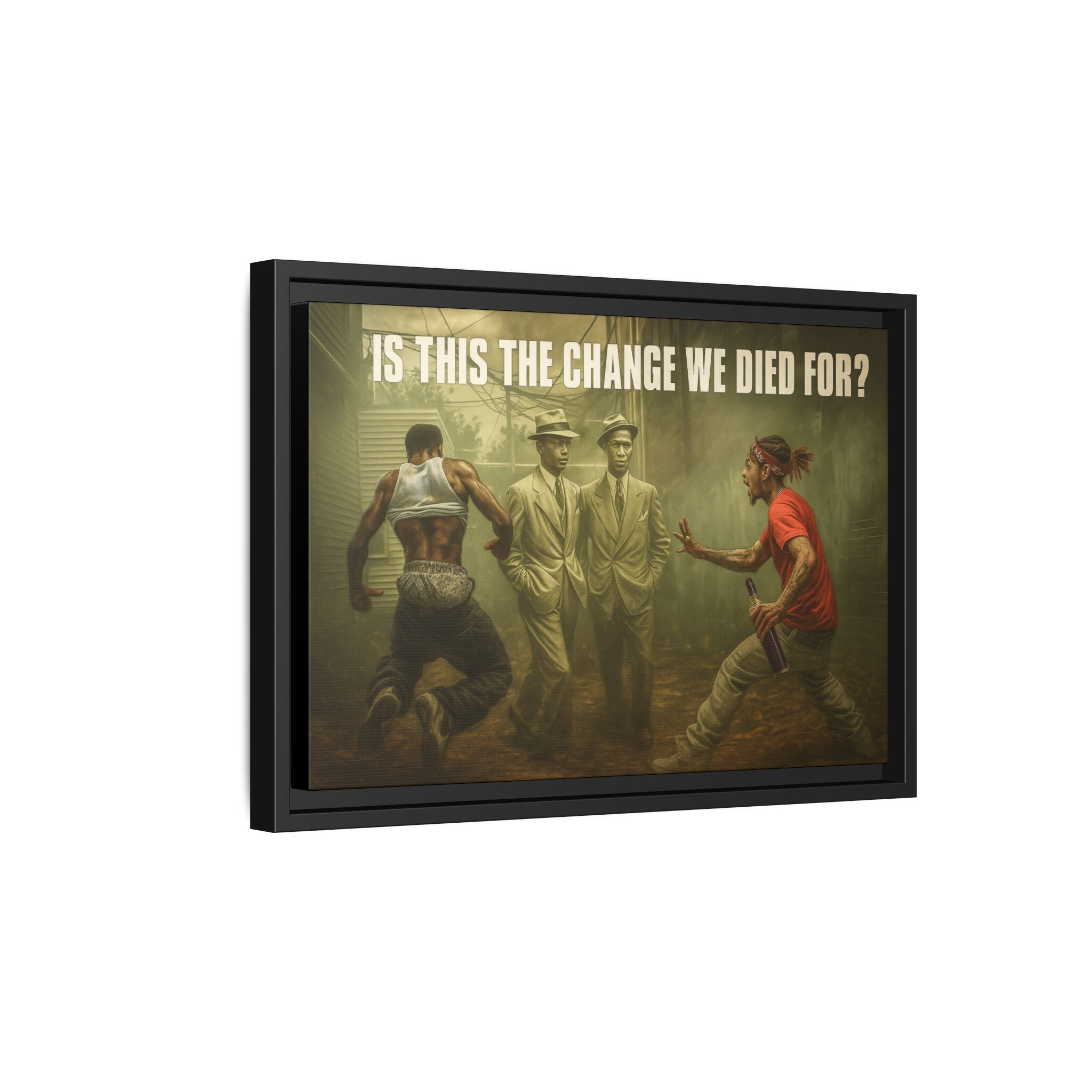Framed Art Print: 'Is This The Change We Died For?' - Social Commentary Wall Decor, Black History Art, Motivational Home Decor, Gift [...]