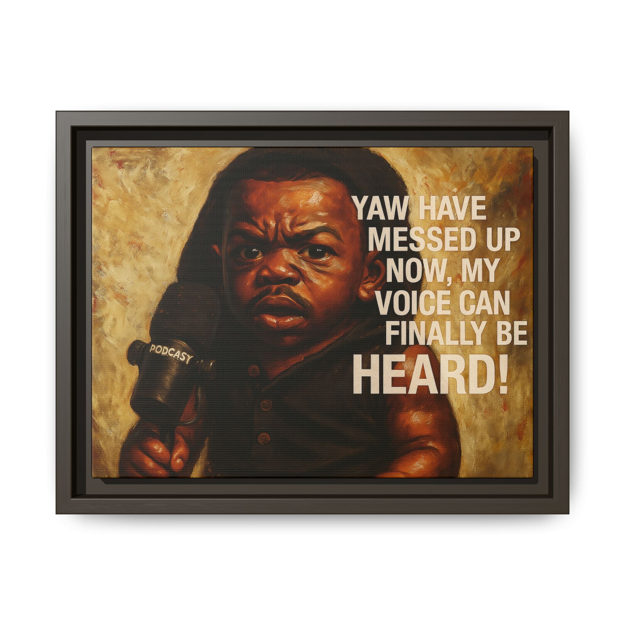 Framed Art Print of Empowering Voice Illustration, Home Decor, Gift for Podcasters, Unique Wall Art, Inspiring Room Accent