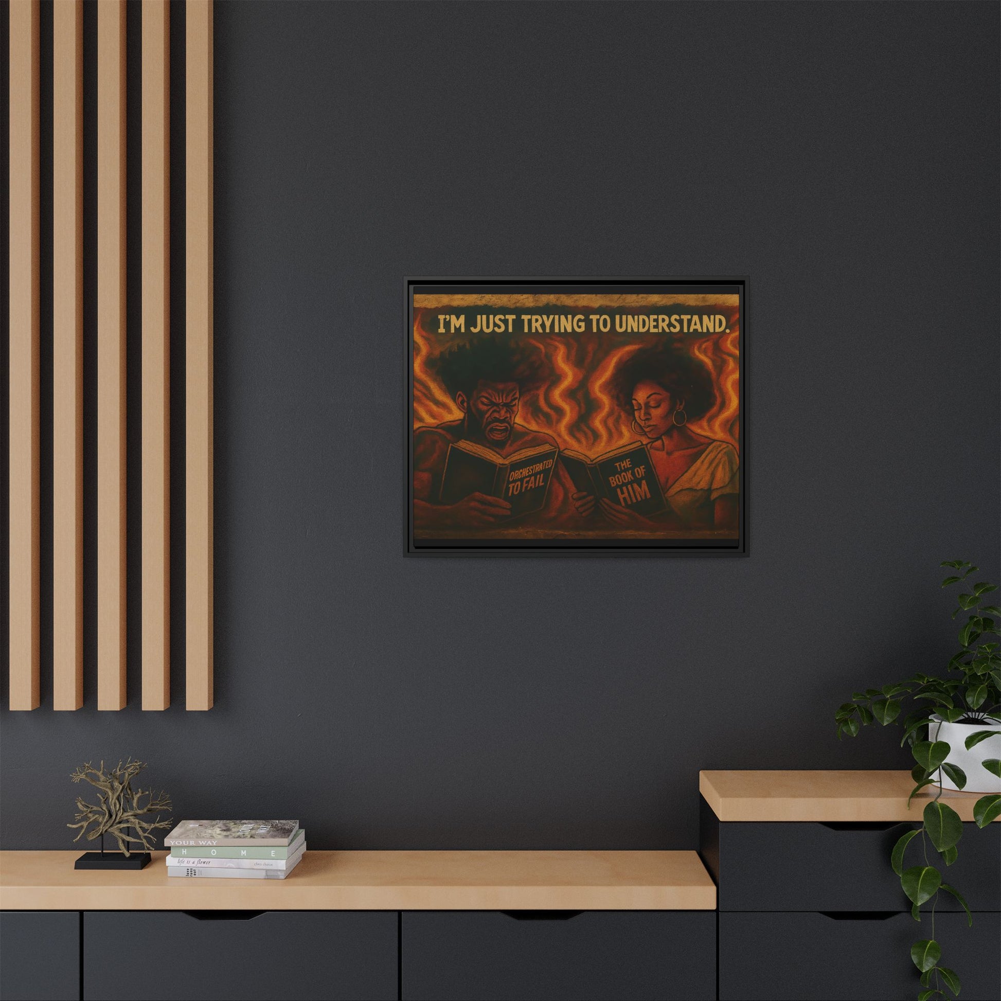 Colorful Motivational Wall Art, Inspirational Home Decor, Black Art Print, Gift for Parents, Empowerment Artwork, Framed Canvas