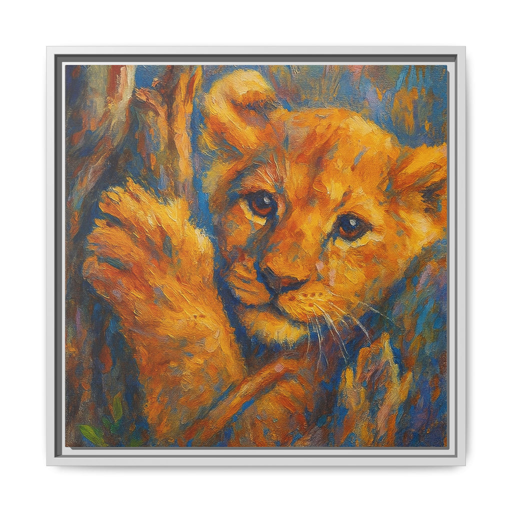 Lion Cub in Tree