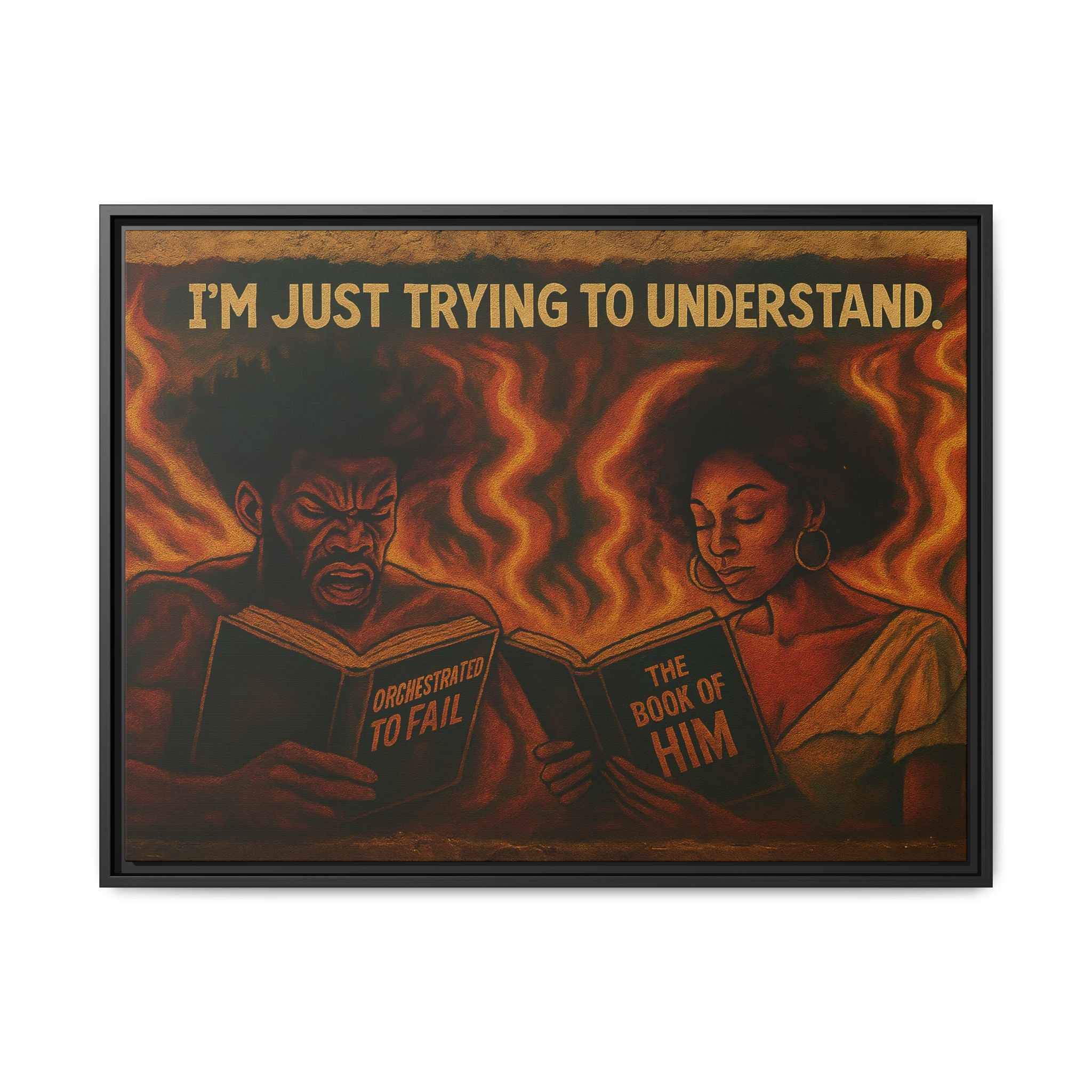 Colorful Motivational Wall Art, Inspirational Home Decor, Black Art Print, Gift for Parents, Empowerment Artwork, Framed Canvas