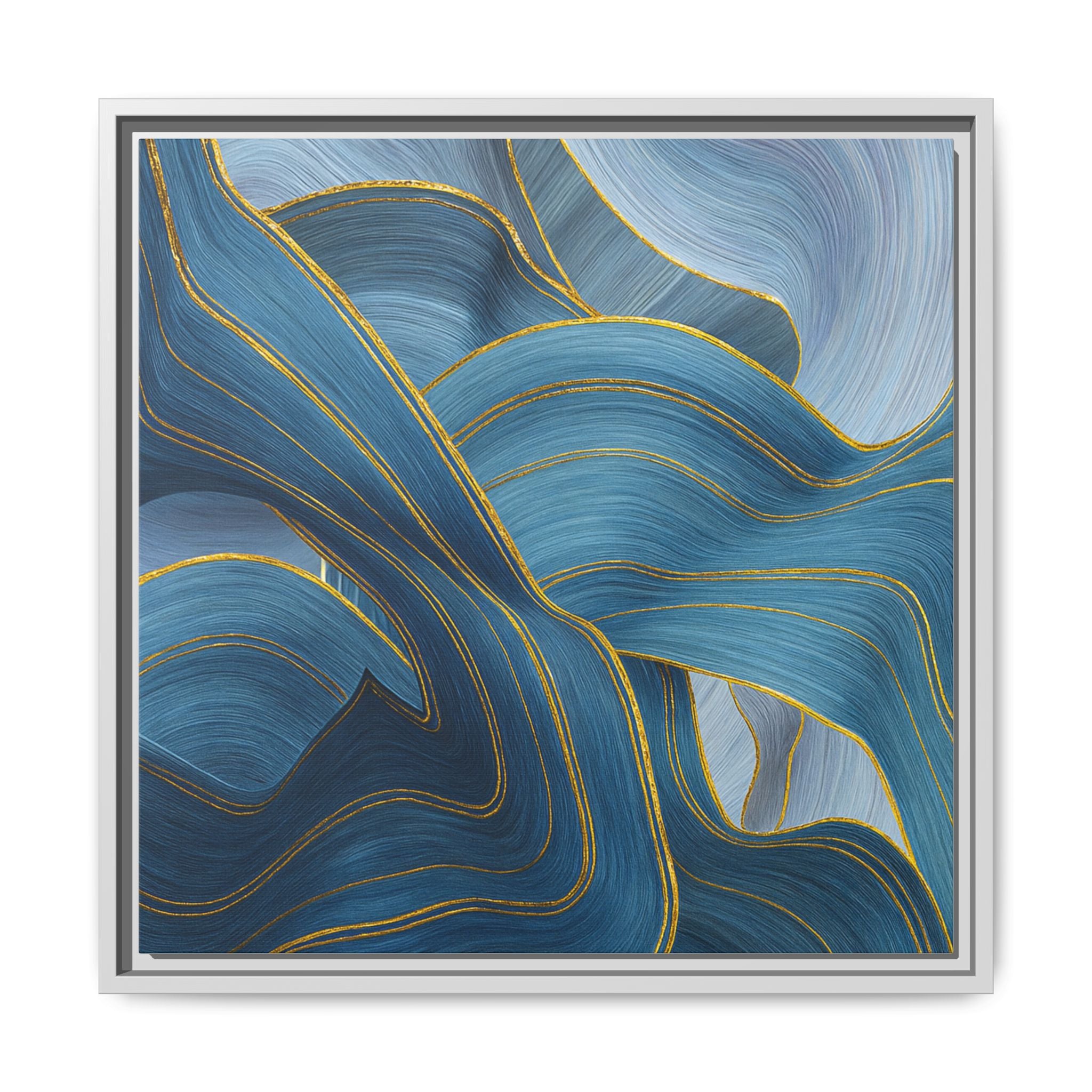 Blue Swirl Golden Trim